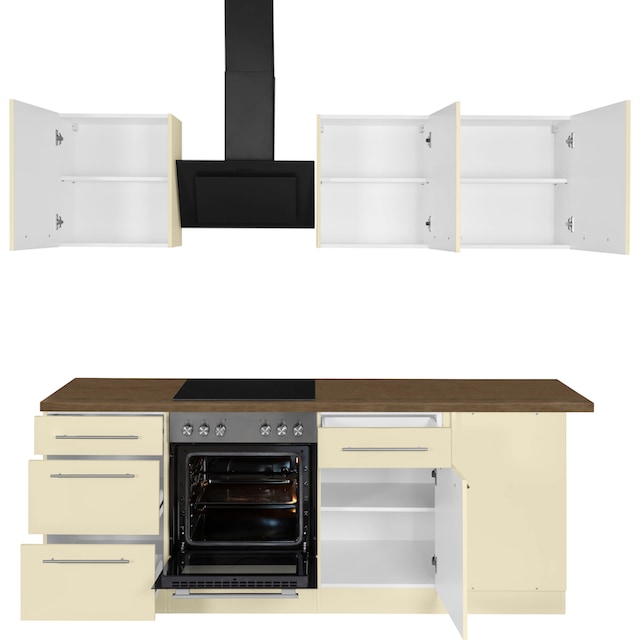 wiho Küchen Winkelküche »Unna«, ohne E-Geräte, Stellbreite 220 x 170 cm auf  Rechnung bestellen