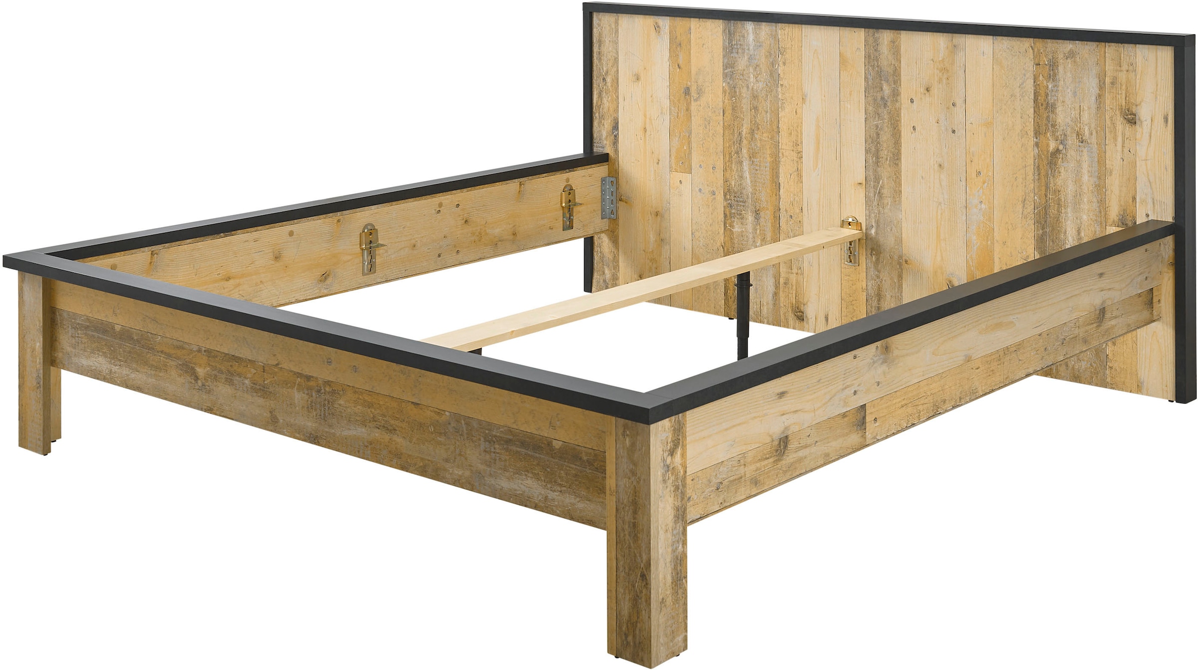 Home affaire Bettanlage »SHERWOOD« 3 Stk. tlg. Liegefläche Bett 180x200cm, 2 Nachttische mit jeweils 1 Schublade
