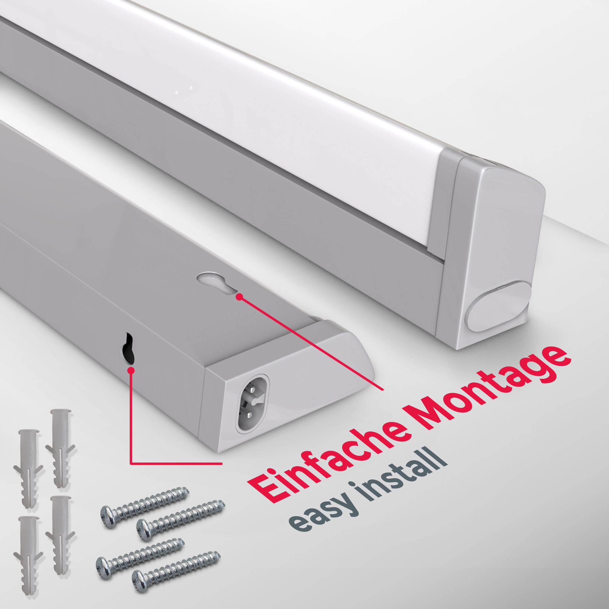 Küchenleiste, schwenkbar, mit 8W flammig-flammig, B.K.Licht 1 Schrank-Lampe, kaufen Lichtleiste, Unterbaulampe, | silber, XXL 3 online Jahren Garantie