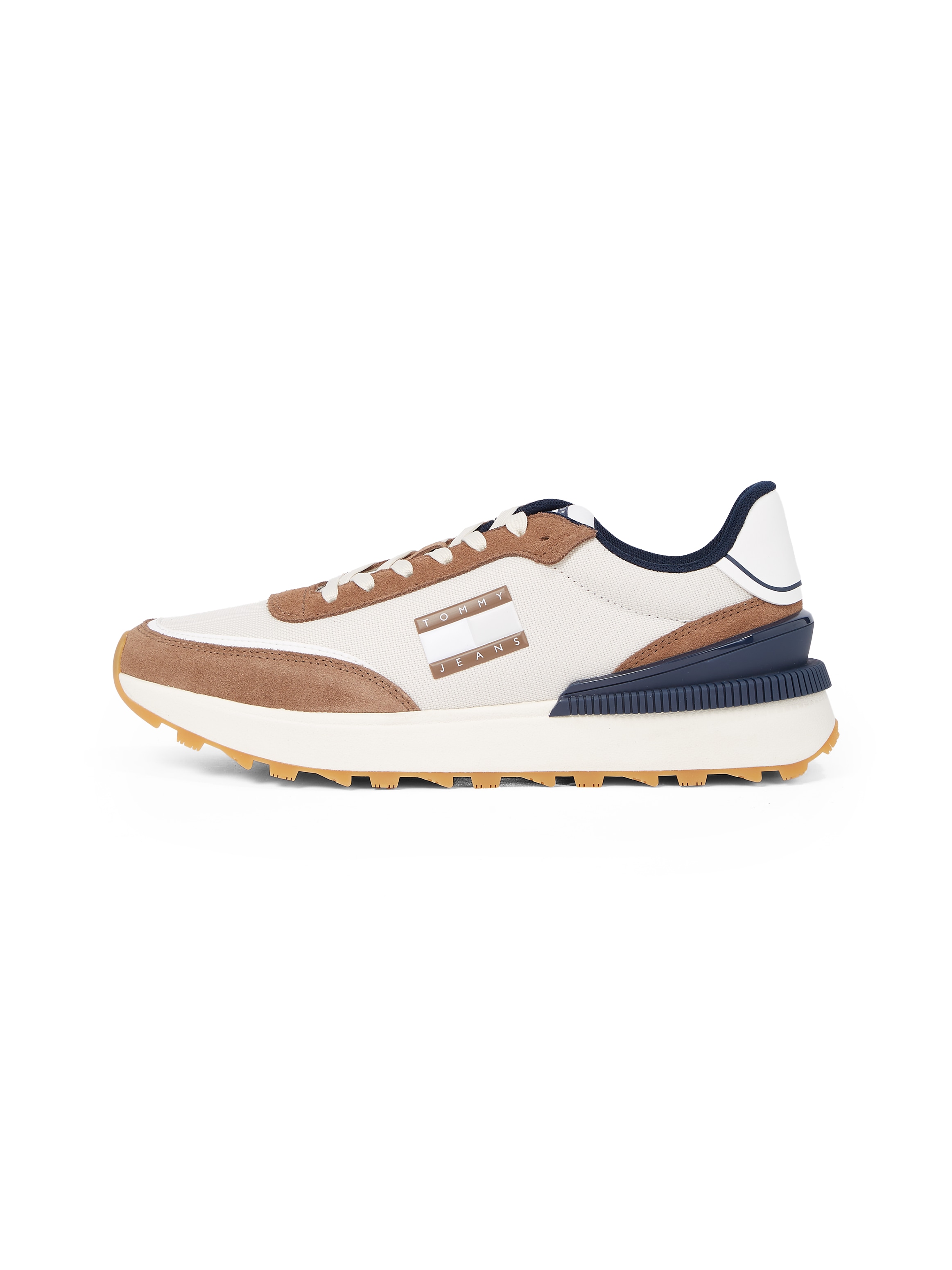 Tommy Jeans Keilsneaker »TJM TECHNICAL RUNNER ESS«, Freizeitschuh, Halbschuh, Schnürschuh mit gepolstertem Schaftrand
