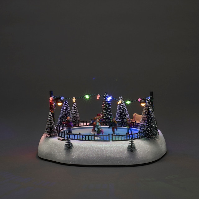 KONSTSMIDE Weihnachtsszene »Eisbahn, mit Musik, 12 bunte Dioden«, wählbar  zwischen USB oder Batteriebetrieb online kaufen