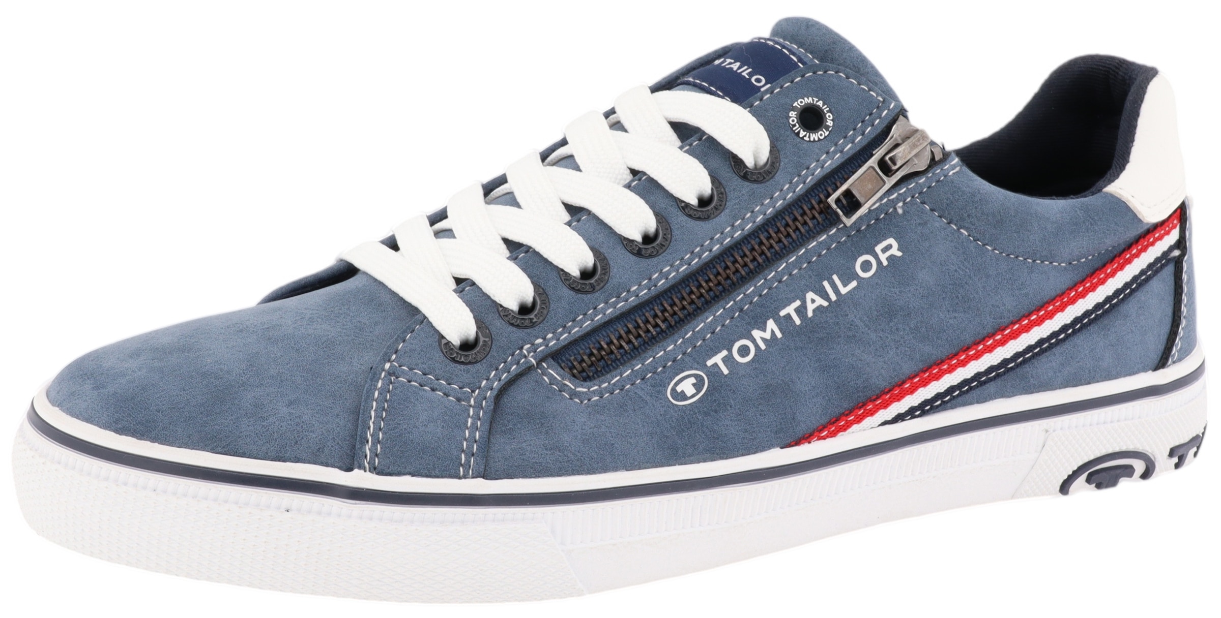 TOM TAILOR Sneaker, mit Kontrastbesatz, Freizeitschuh, Halbschuh, Schnürschuh