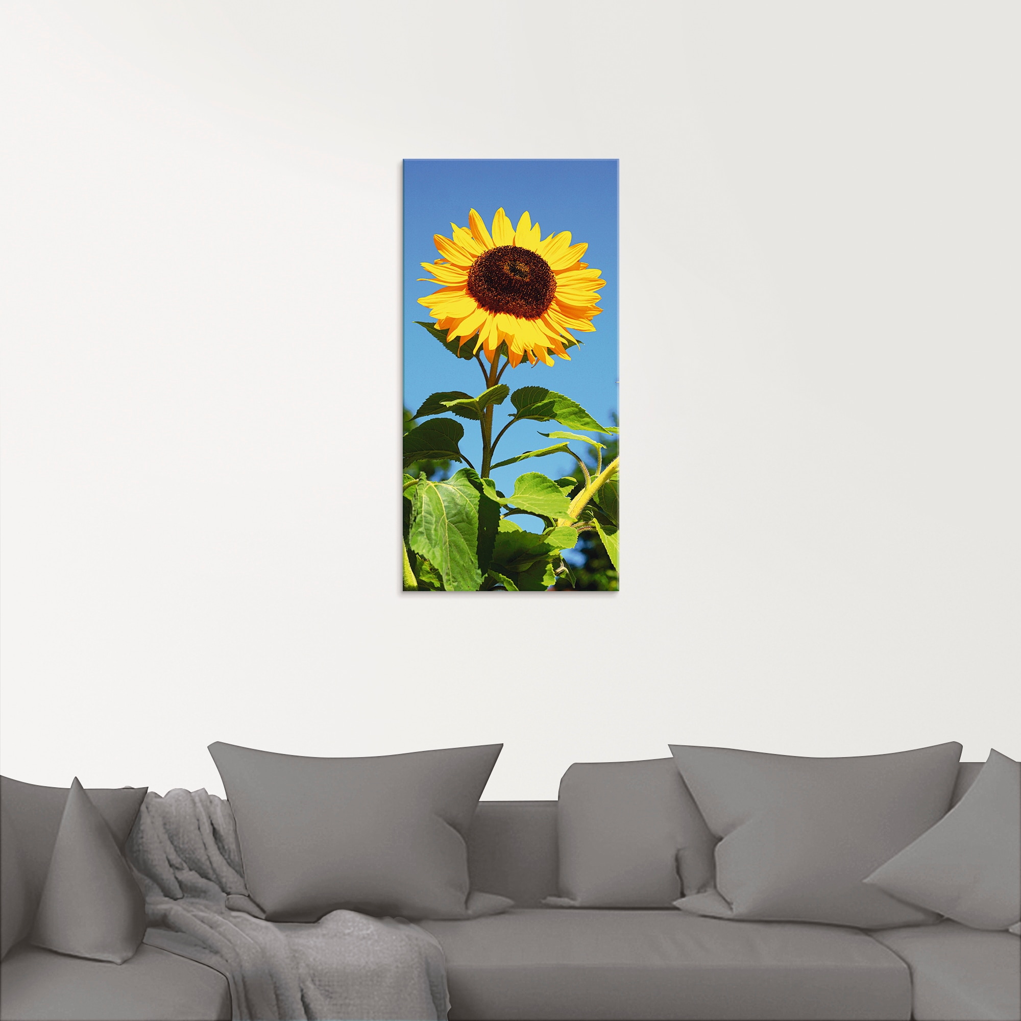 Artland Glasbild »Große Sonnenblume«, Blumen, (1 St.), in verschiedenen Größen