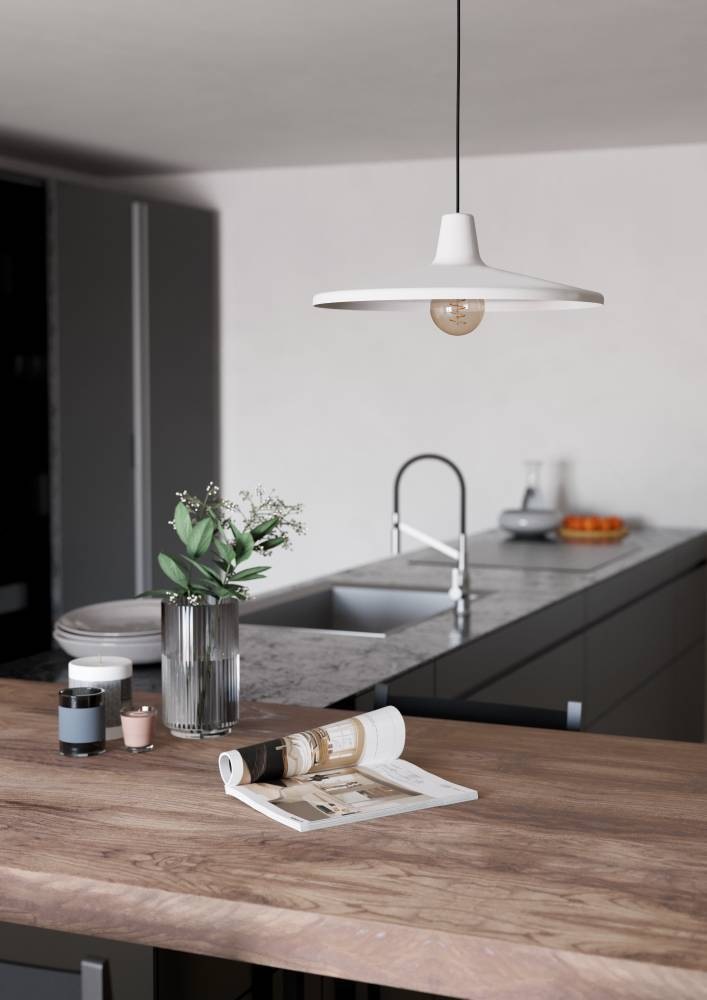 EGLO Hängeleuchte »MINIERE« E27 1 Stk. Pendelleuchte, Metall in Grau, Hängelampe mit E27 Fassung, Ø 42 cm