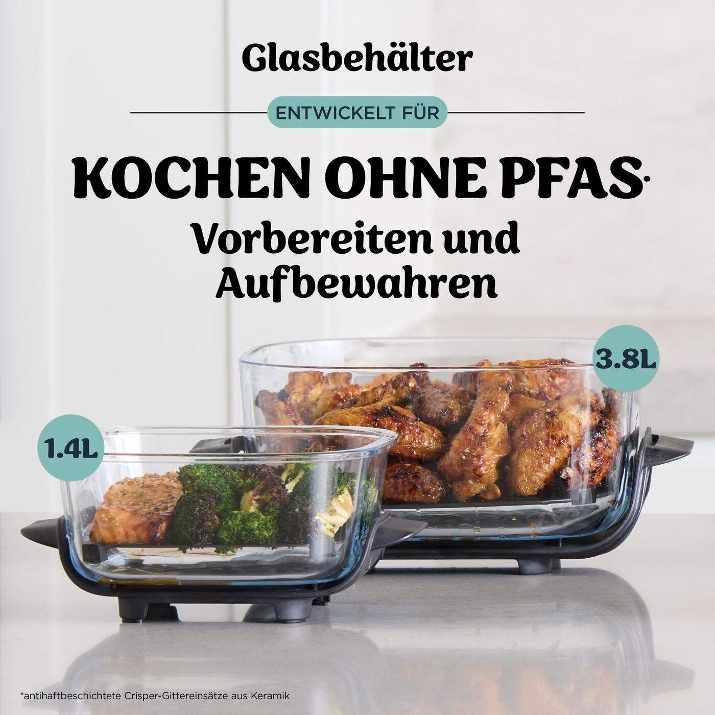 NINJA Heißluftfritteuse »CRISPi 4-in-1 Cyber Space - FN101EUGY« 1700 W tragbar