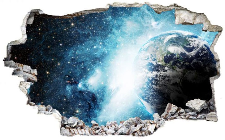 kaufen (1 Sticker Galaxie«, St.) Wandtattoo bequem Wall-Art 3D »Weltraum