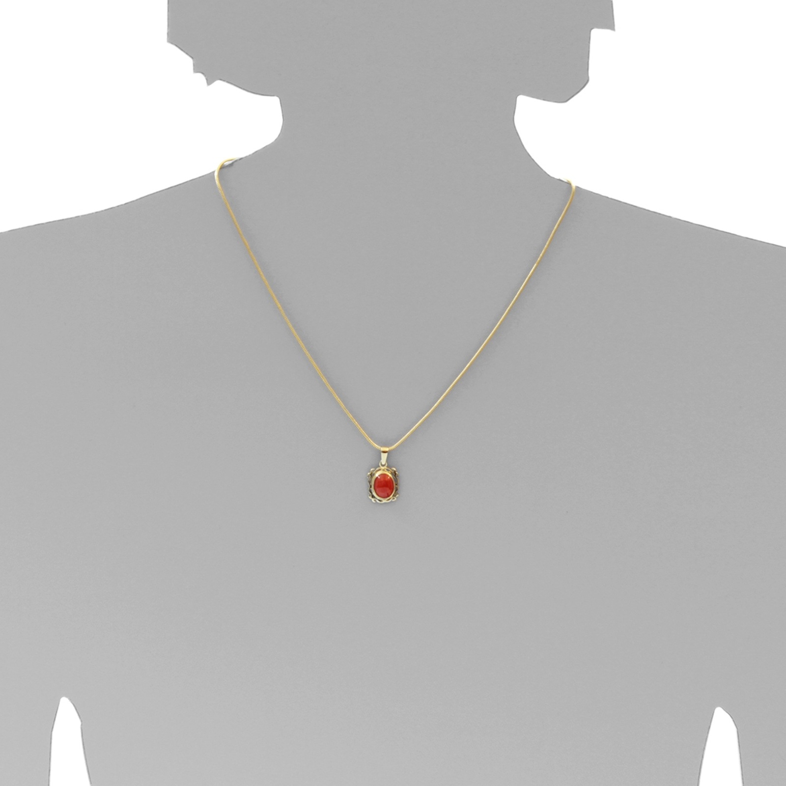 OSTSEE-SCHMUCK Kettenanhänger »- Konstanze - Gold 333/000 - Koralle«
