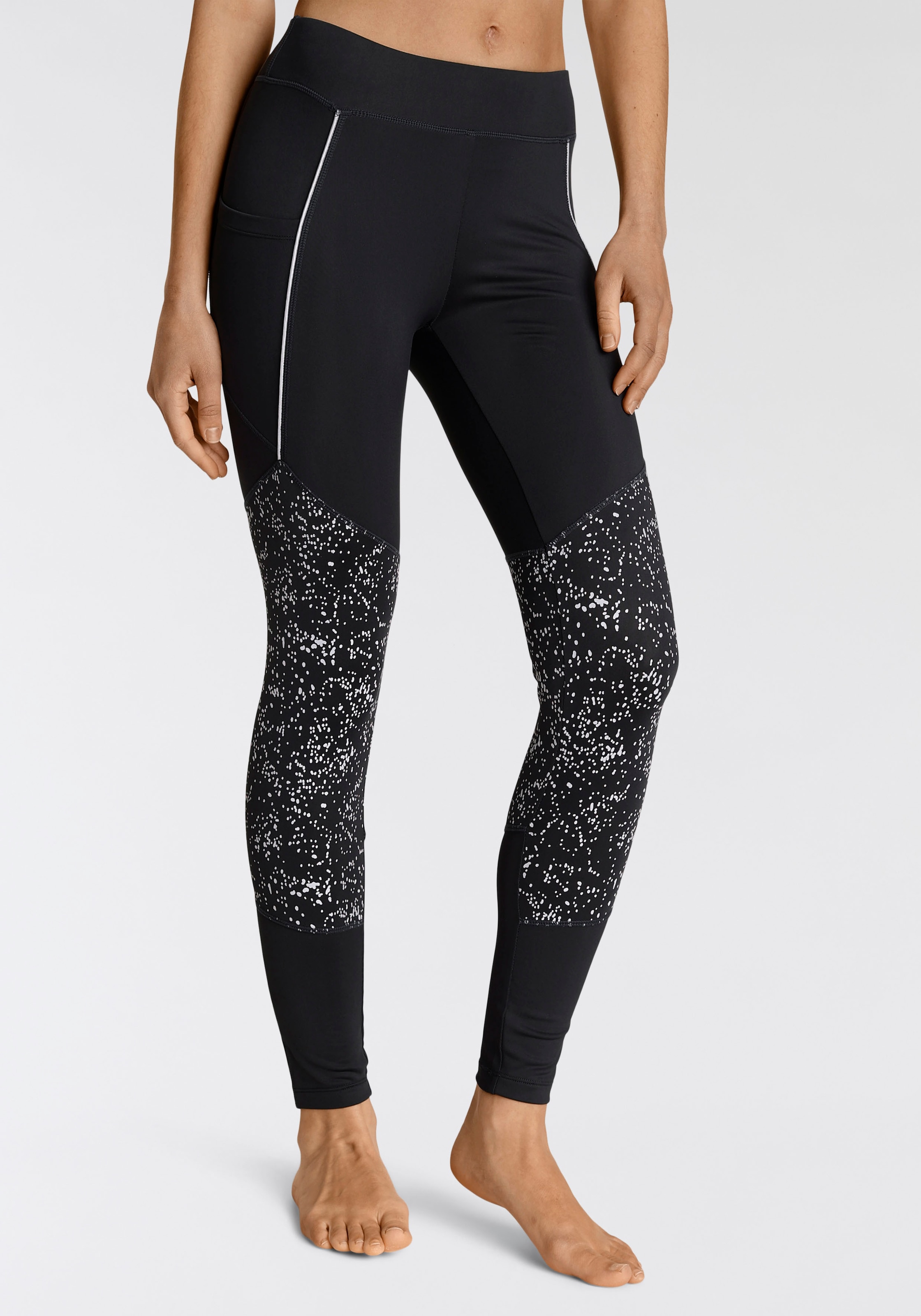 LASCANA ACTIVE Funktionsleggings, mit reflektierenden Print
