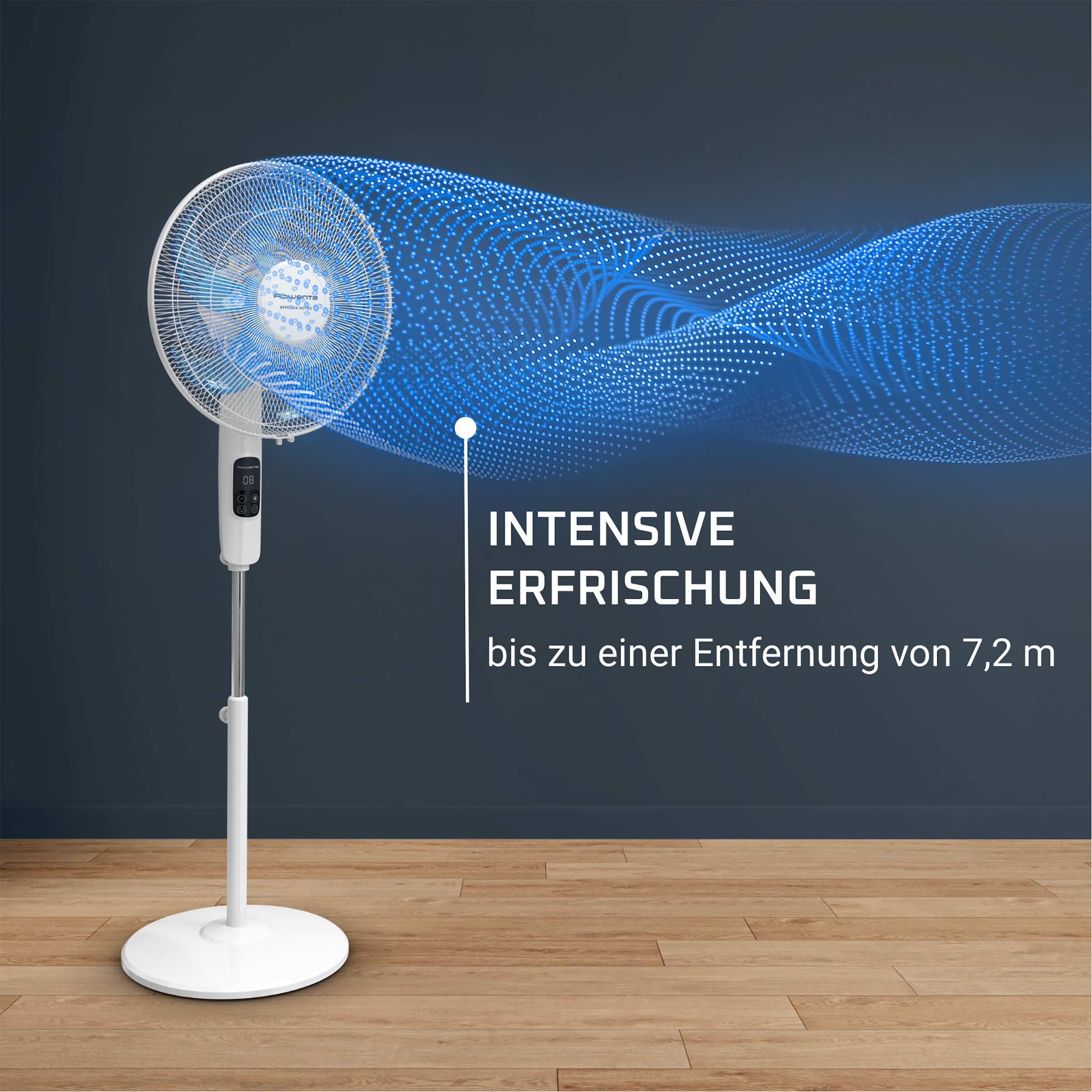 Rowenta Standventilator »VU5450 Turbo Silence«, 40 cm Durchmesser, 35 dB(A), 8 Geschwindigkeiten, Fernbedienung, digitaler 8 h Timer