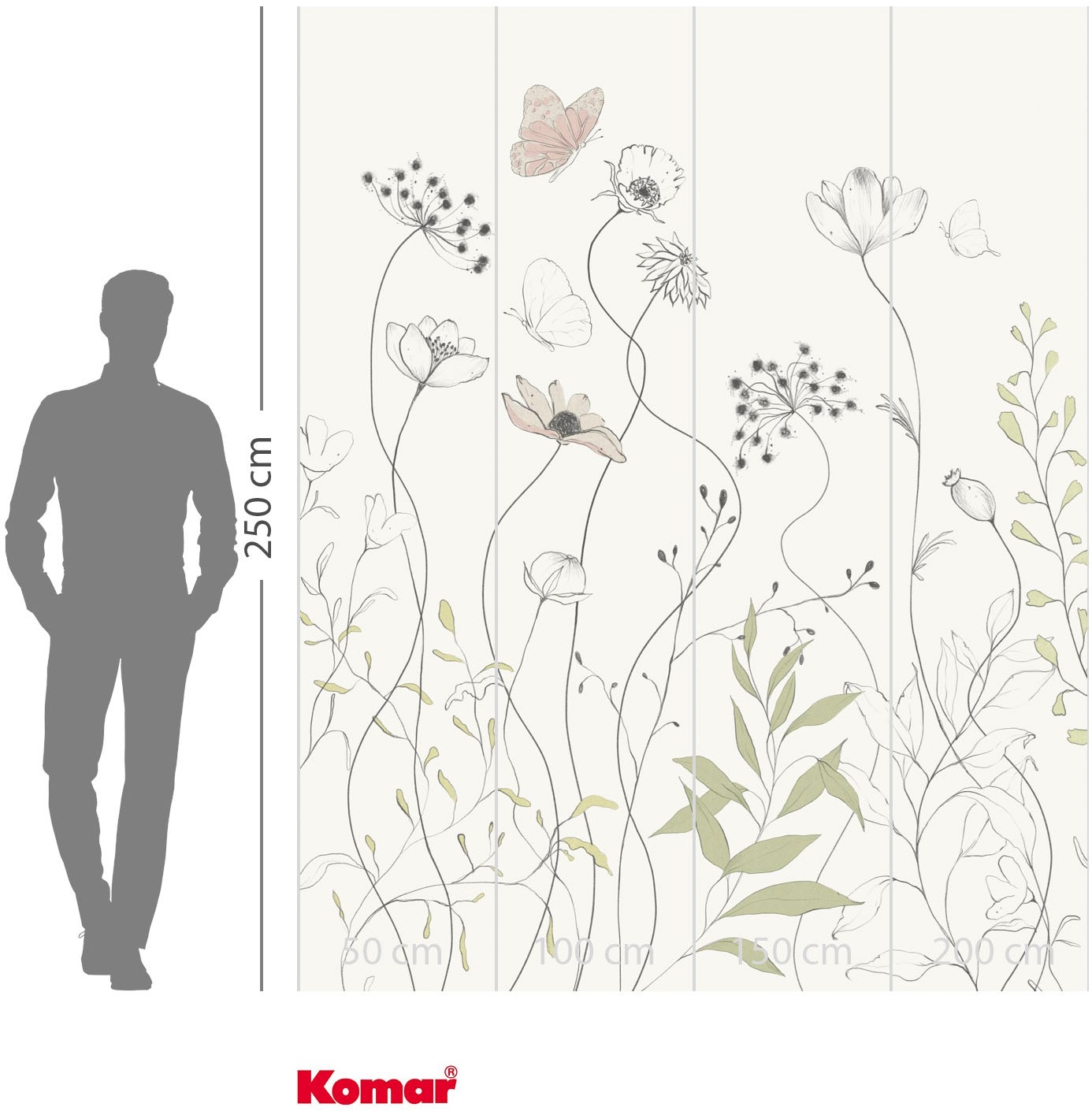 Komar Fototapete »Vlies Fototapete - Easy Breezy - Größe 200 x 250 cm« Motiv | bedruckt glatt