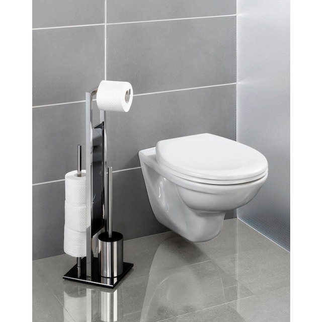WENKO WC-Garnitur »Rivalta«, aus Edelstahl, integrierter  Toilettenpapierhalter und WC-Bürstenhalter online kaufen | mit 3 Jahren XXL  Garantie