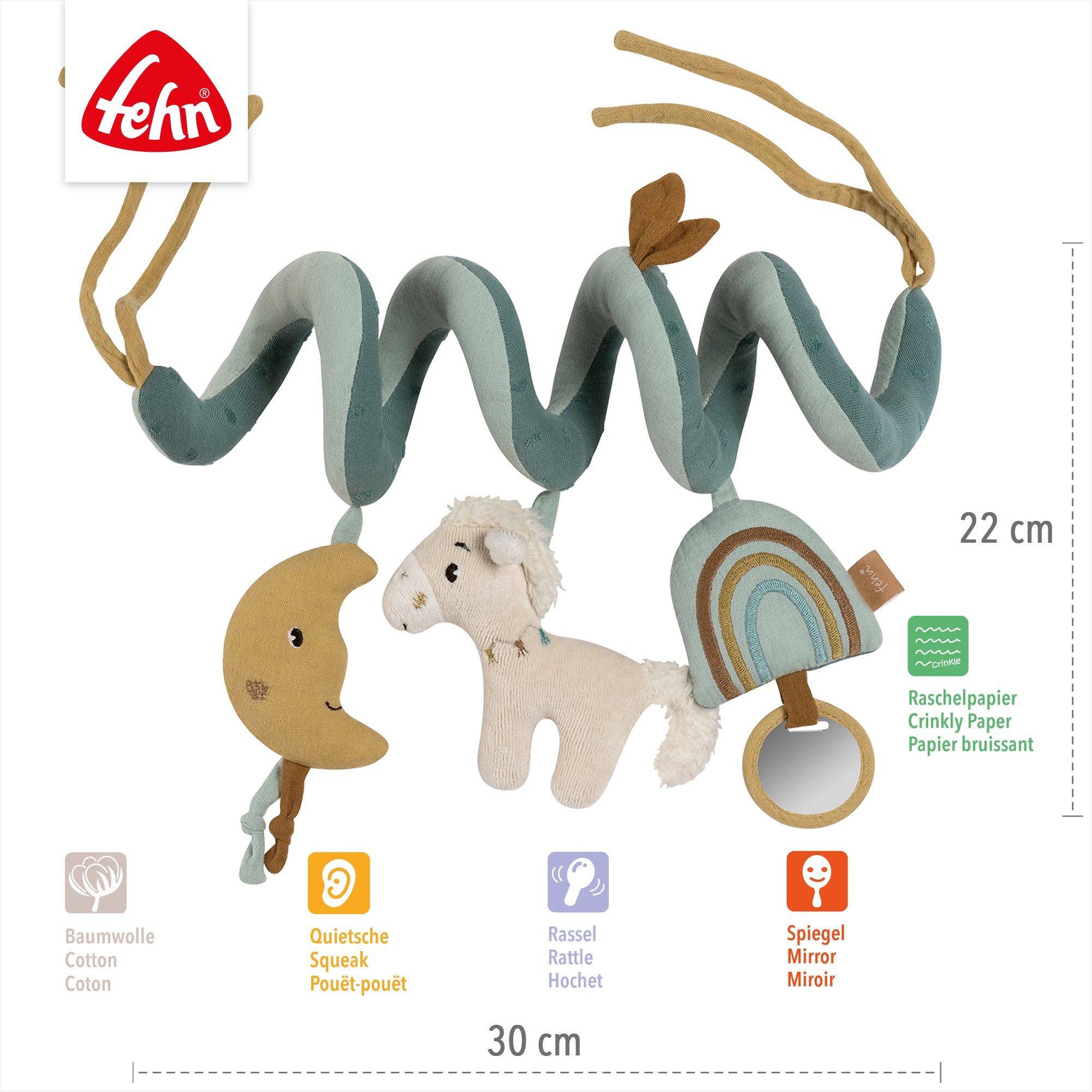 Fehn Greifspielzeug »Pferdinand, Activity-Spirale Pferd«