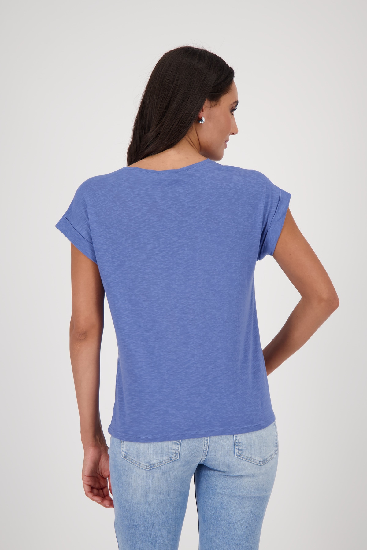 Monari Rundhalsshirt, mit Folienglanzdruck