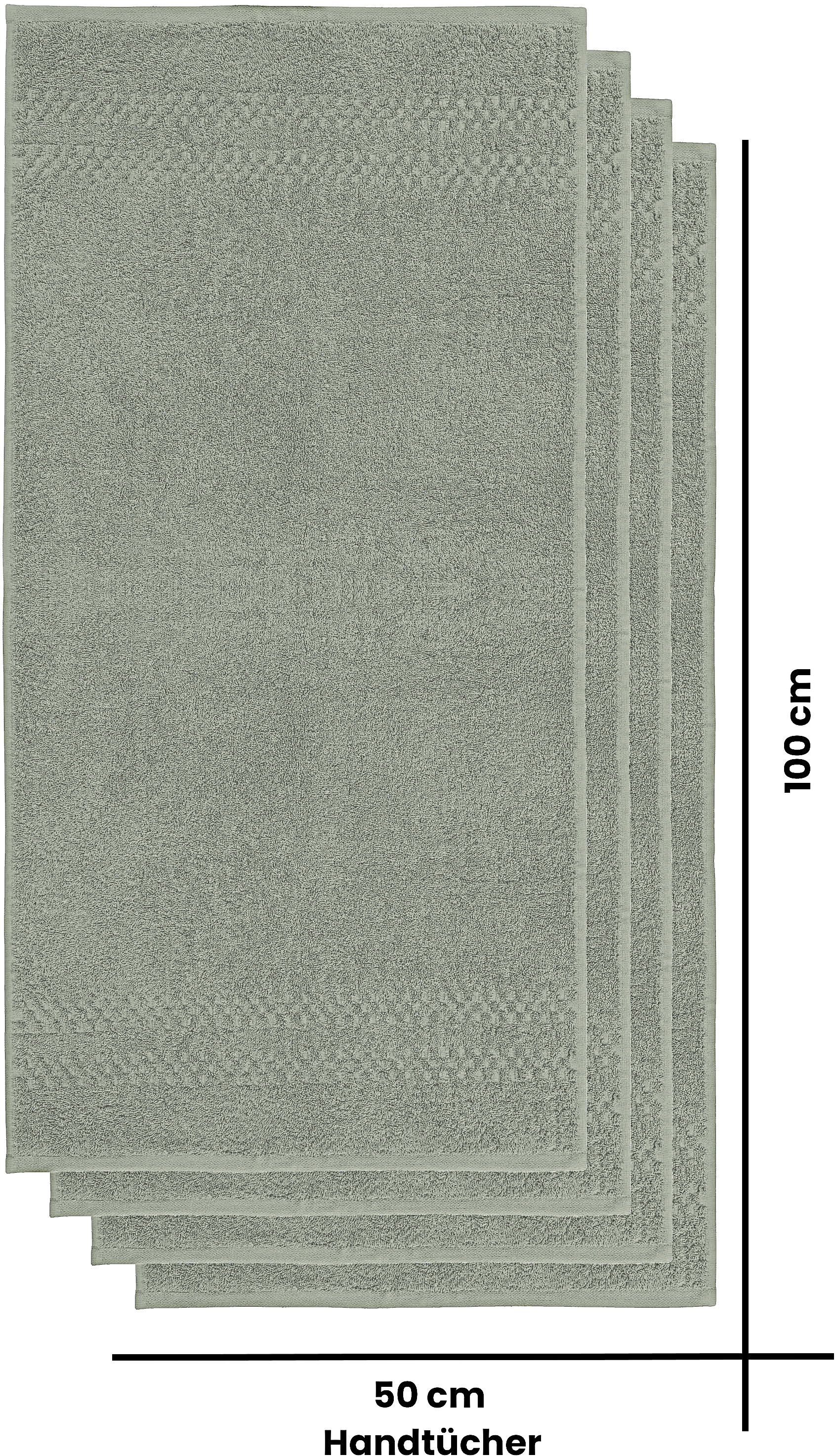 OTTO home Handtuch »Regona, Handtücher 50x100cm, als Uni-Set und mit Karomuster, 500gr/m²« Premium Handtücher mit Bordüre, Set, 100% Baumwolle, 5 Jahre Garantie