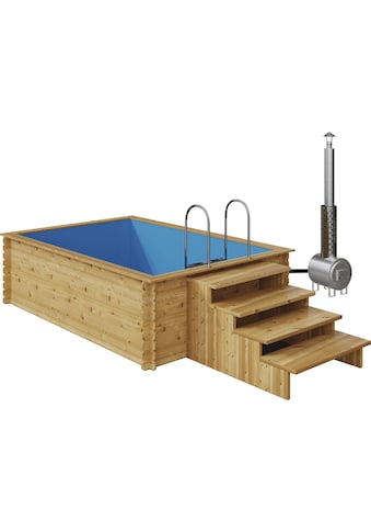 Rechteckpool »Fix&Fertig Fichtenholz Pool«