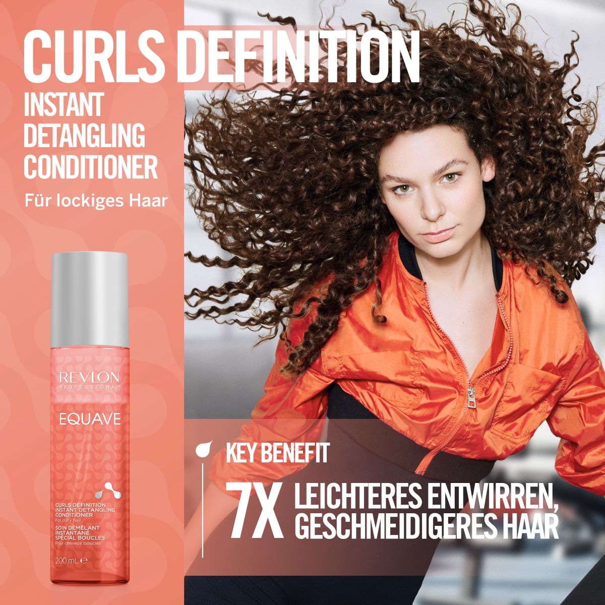 REVLON PROFESSIONAL Haarspülung »Leave-in Pflege Equave Curls Definition Instant Detangling Conditioner«, Lockiges Haar 200 ml