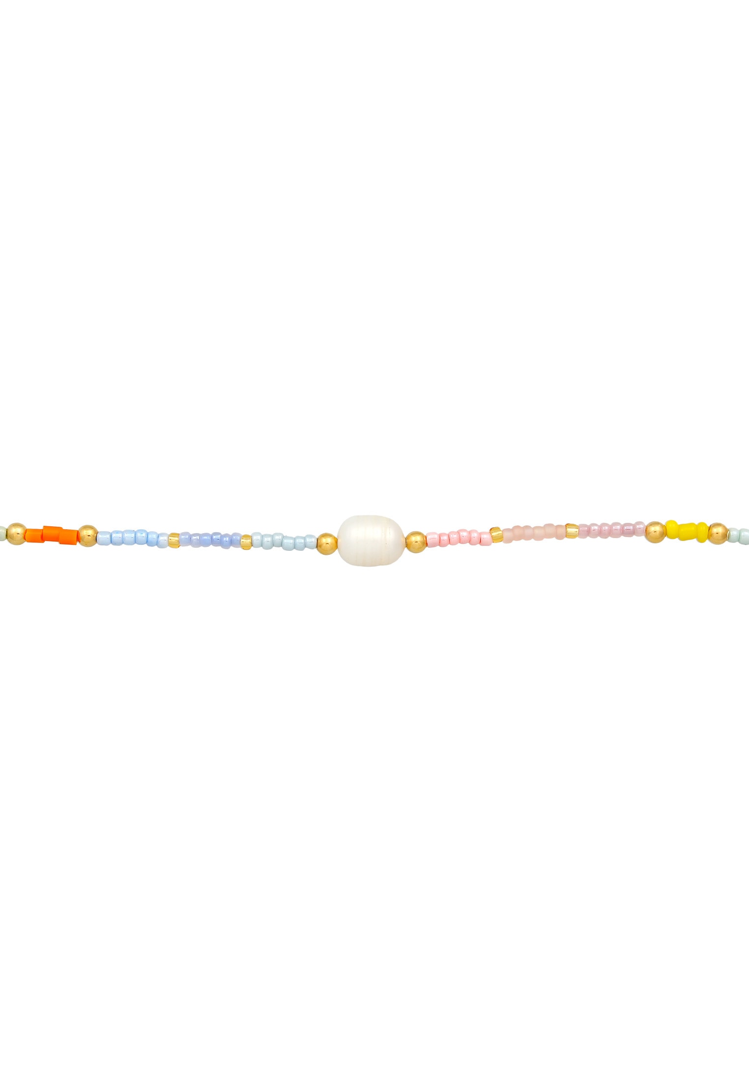 Elli Lange Kette »Halskette Choker Süßwasser-Zuchtperle Glas Beads 925 Silber«