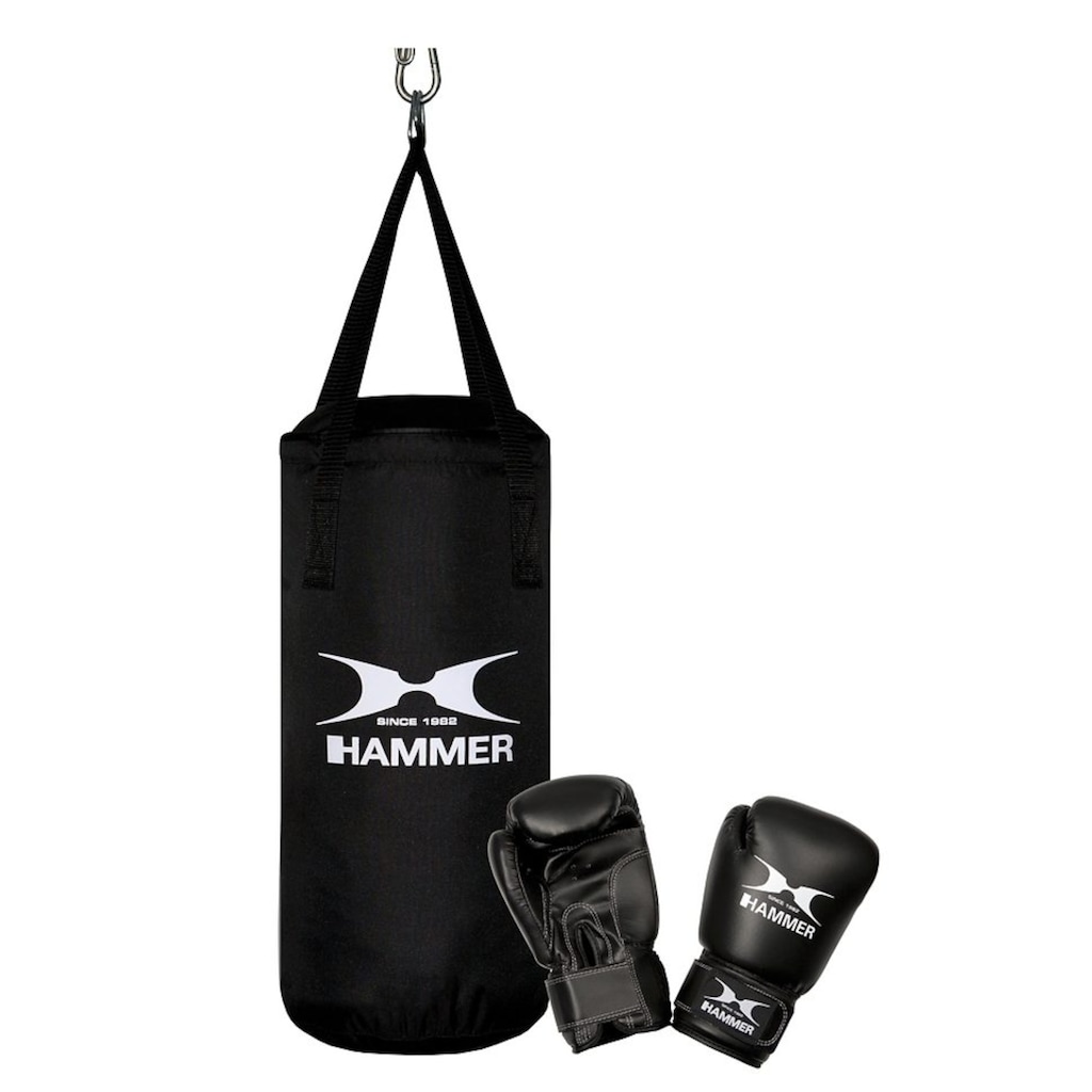 Hammer Boxsack »Junior«, (Set, 2 tlg., mit Boxhandschuhen)