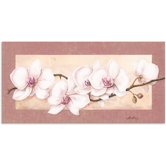 Artland Wandbild »Orchideenzweig_in Beerentönen«, Blumen, (1 St.), als  Alubild, Leinwandbild, Wandaufkleber oder Poster in versch. Größen auf  Rechnung bestellen
