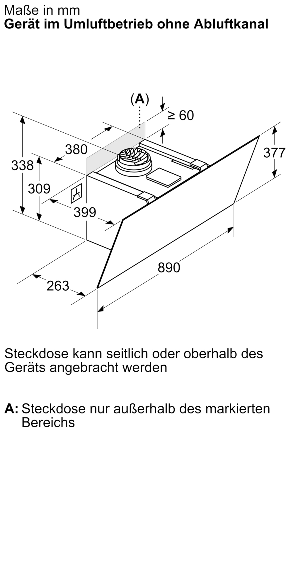 SIEMENS Kopffreihaube »LC95KDF61« Serie iQ300 LED-Beleuchtung und Doppelfiltersystem für frische Küchenluft