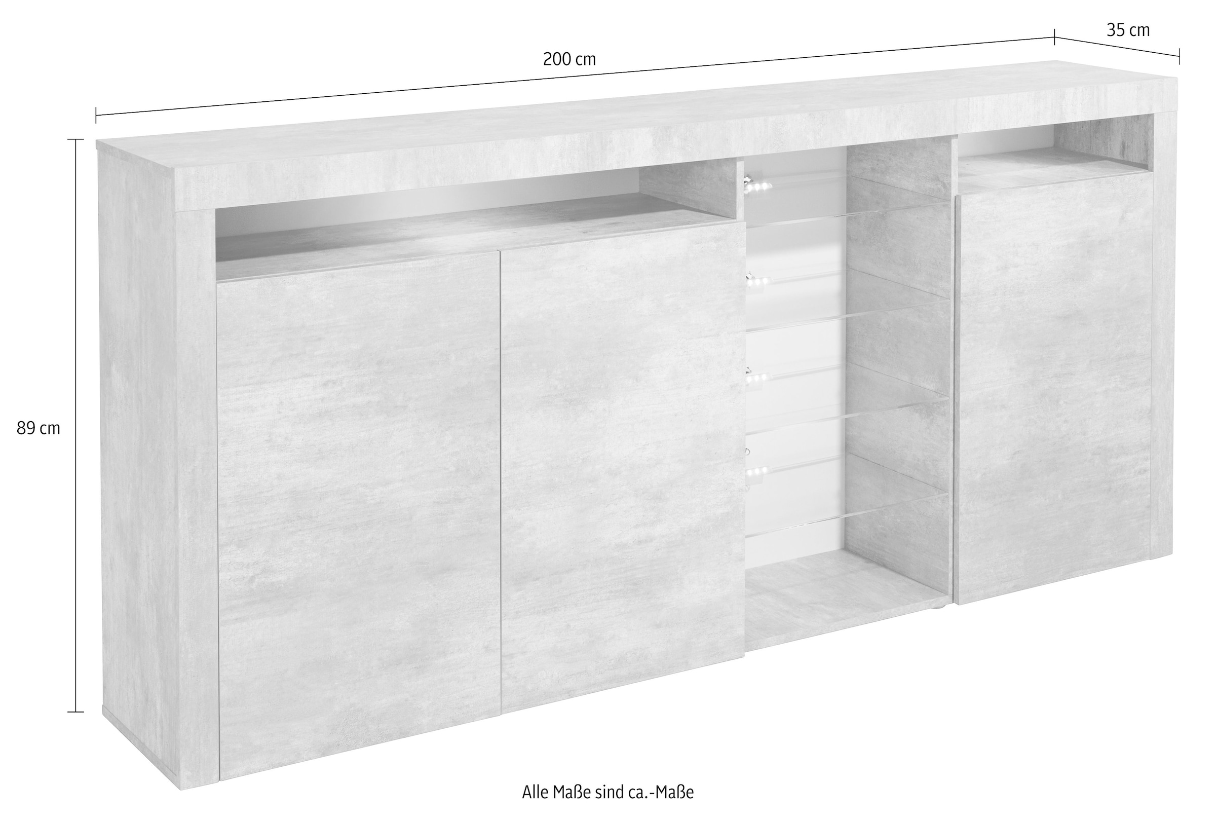 borchardt Möbel Highboard »Santa Fe«, Raten auf 200 bestellen cm Breite