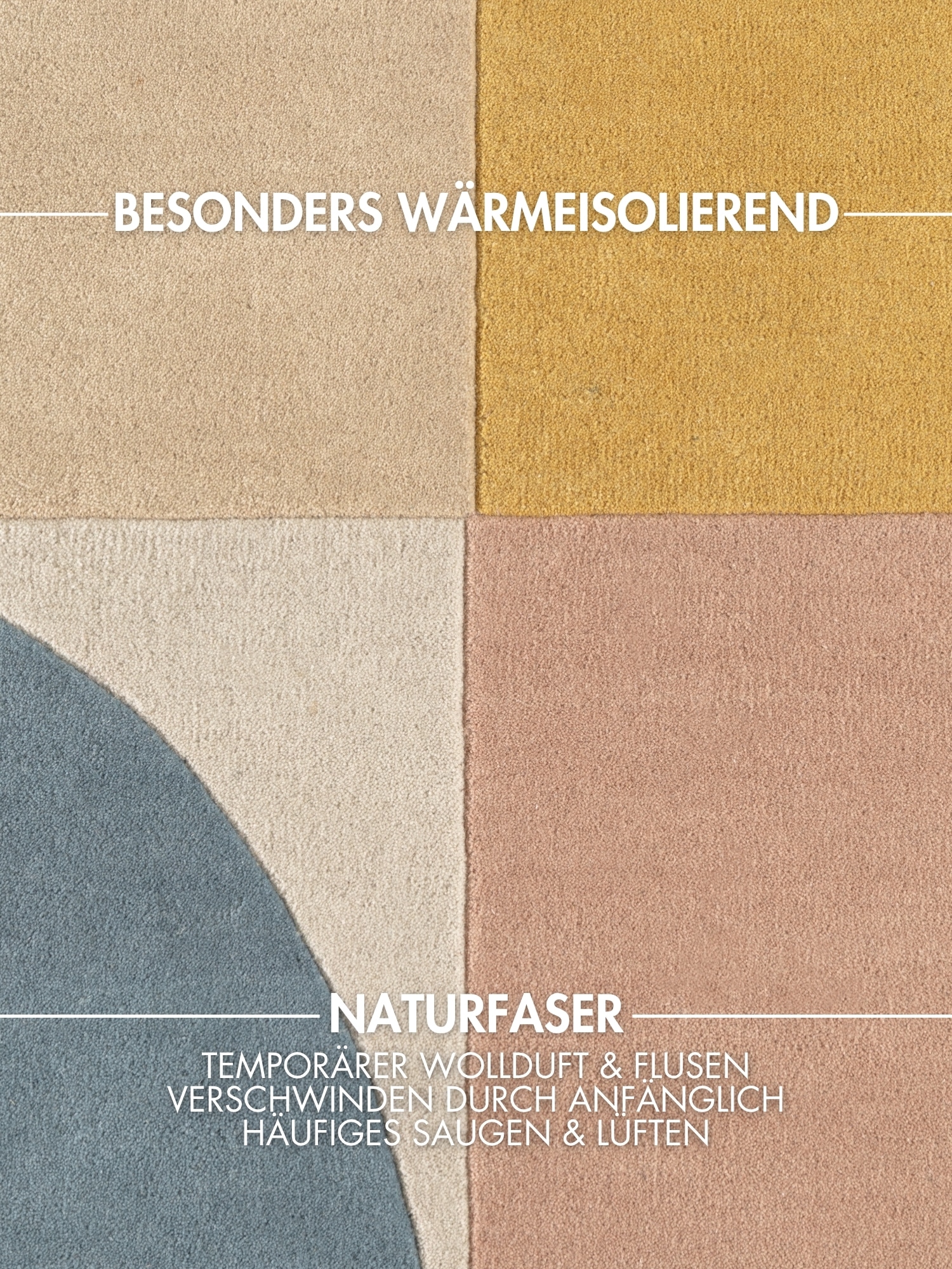 Ted Baker Wollteppich »Curzon« rechteckig 17 mm Höhe Wolle, Naturteppich, Handgemacht, Wohnzimmer, Schlafzimmer, bunt