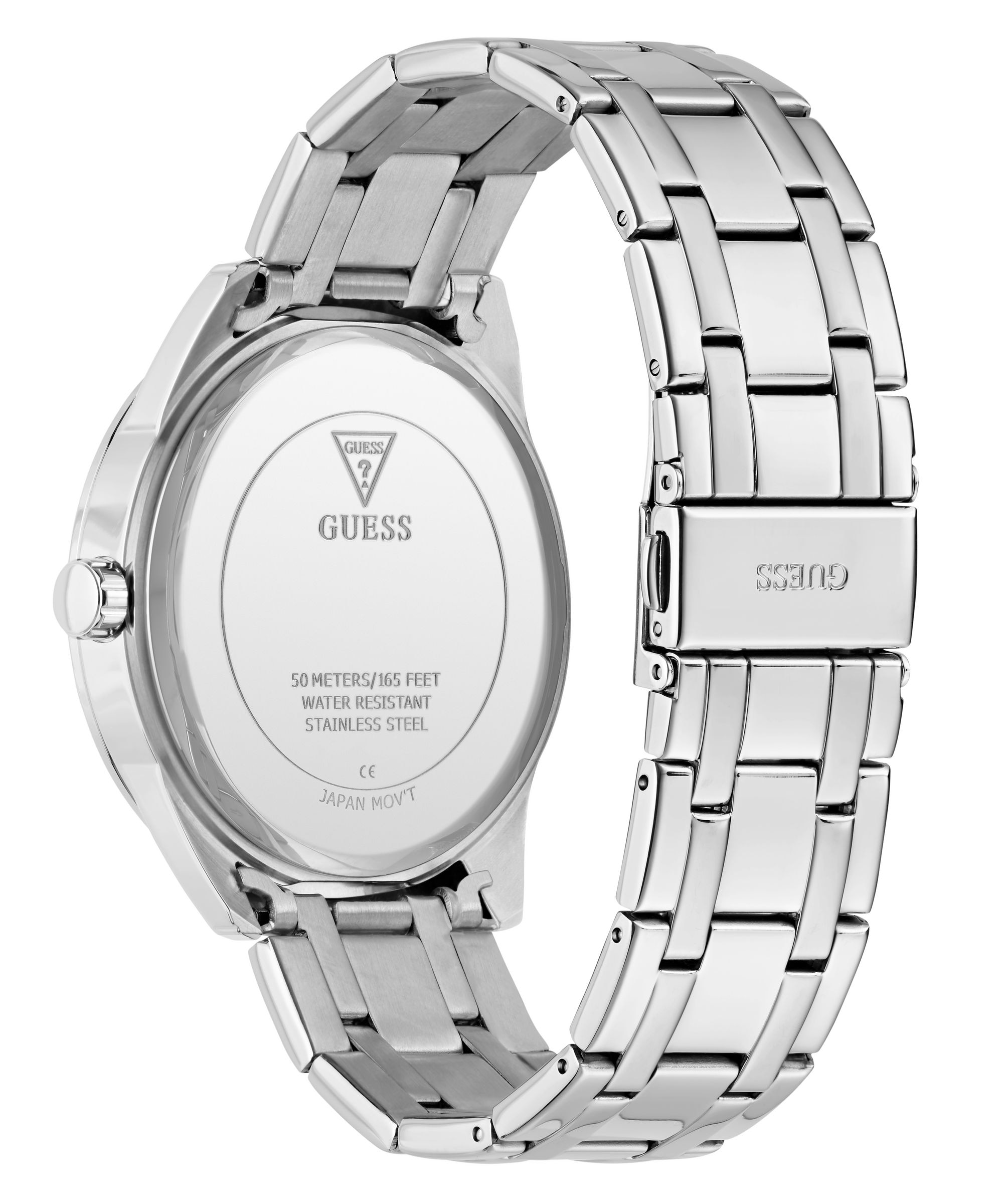 Guess Quarzuhr »ELLIOT« Armbanduhr, Herrenuhr, Edelstahlarmband, Ideal auch als Geschenk