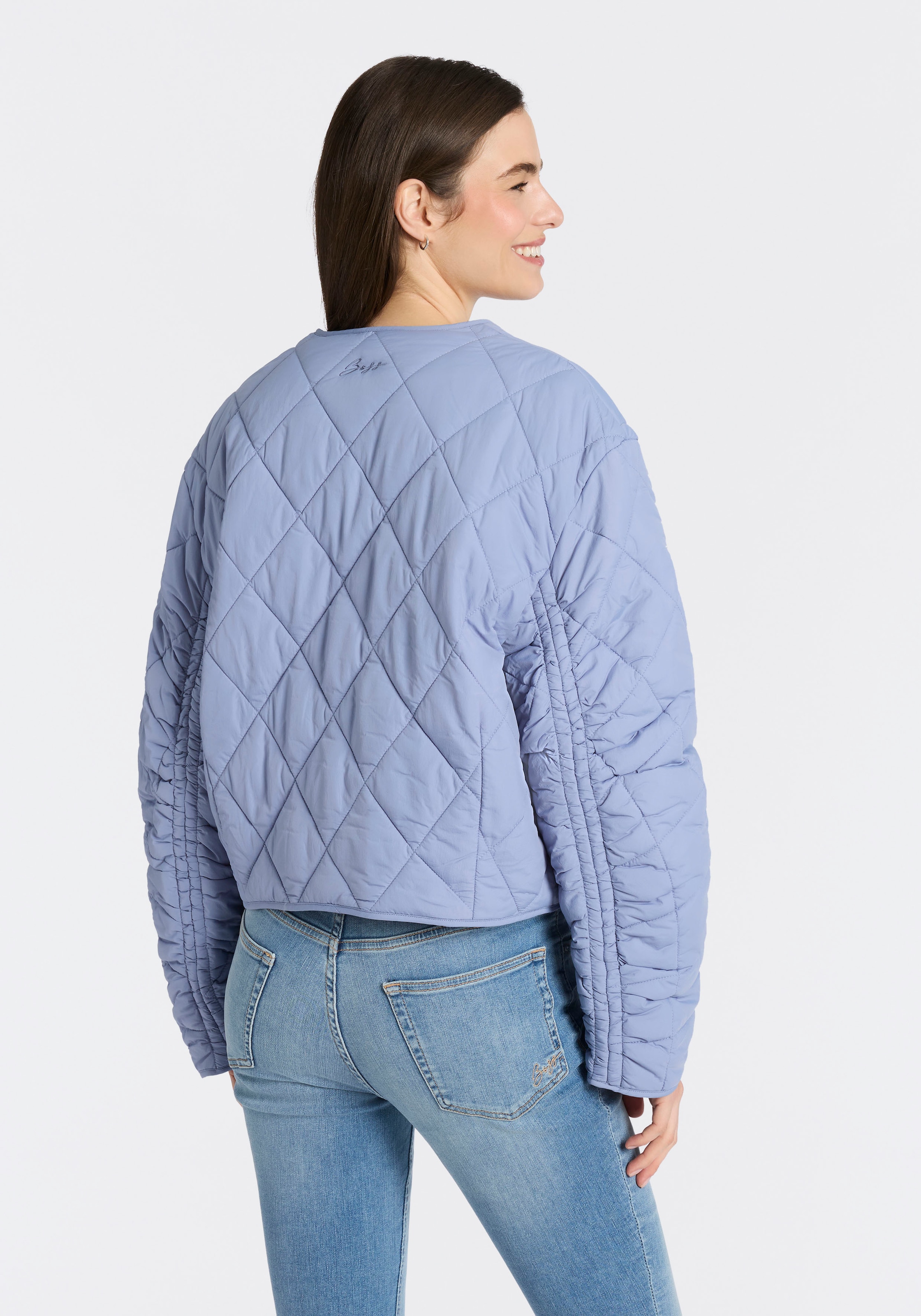 BOSS ORANGE Steppjacke »Paressa Premium Damenmode« Übergangsjacke mit Raffung an den Ärmeln