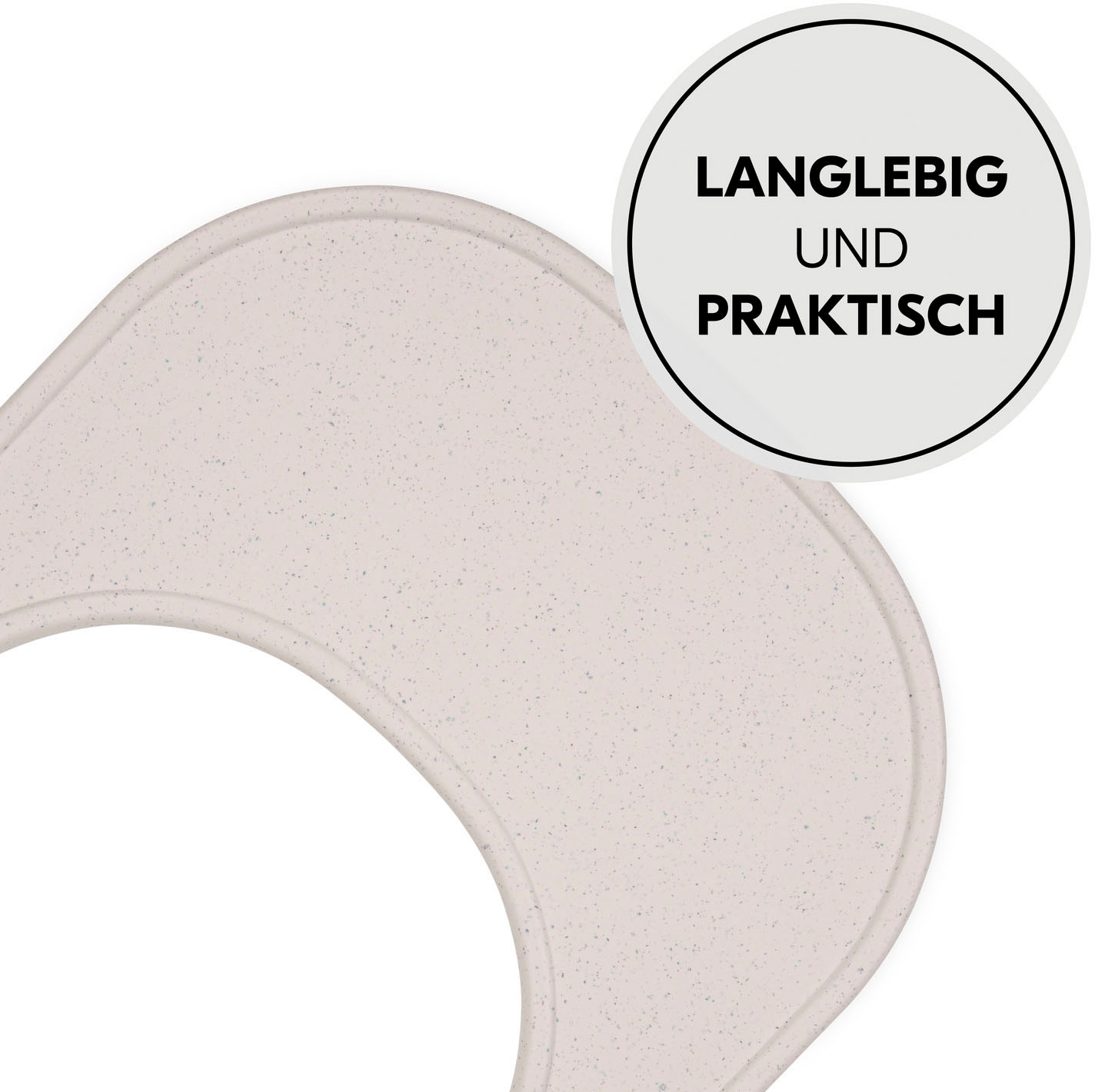 Hauck Hochstuhltablett »Alpha Click Tray, Speckle Beige« aus recyceltem Material
