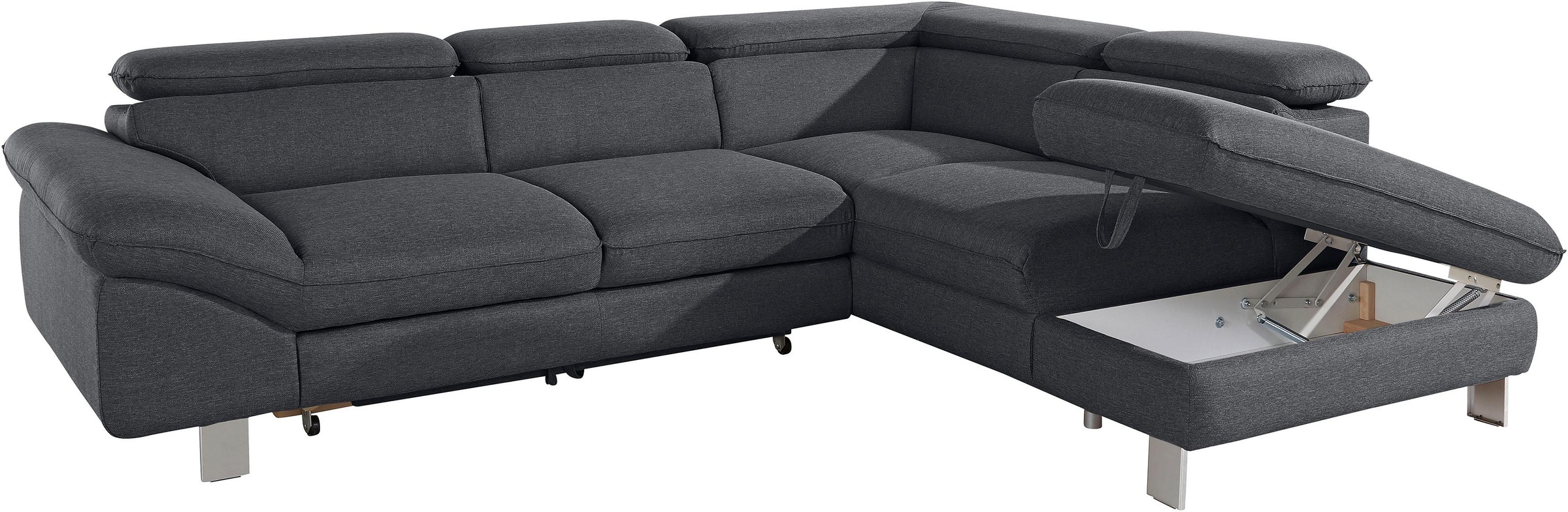 COTTA Ecksofa »Driver L-Form«, mit Kopfteilverstellung, wahlweise mit Bettfunktion & Bettkasten