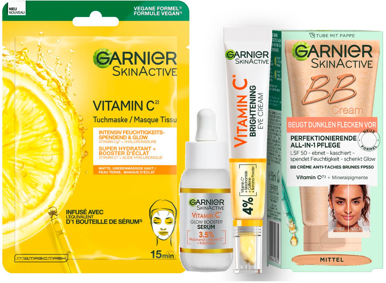 GARNIER Gesichtspflege-Set »Vitamin C & UNIVERSAL tlg.) Cream (4 | Set«, BB kaufen online