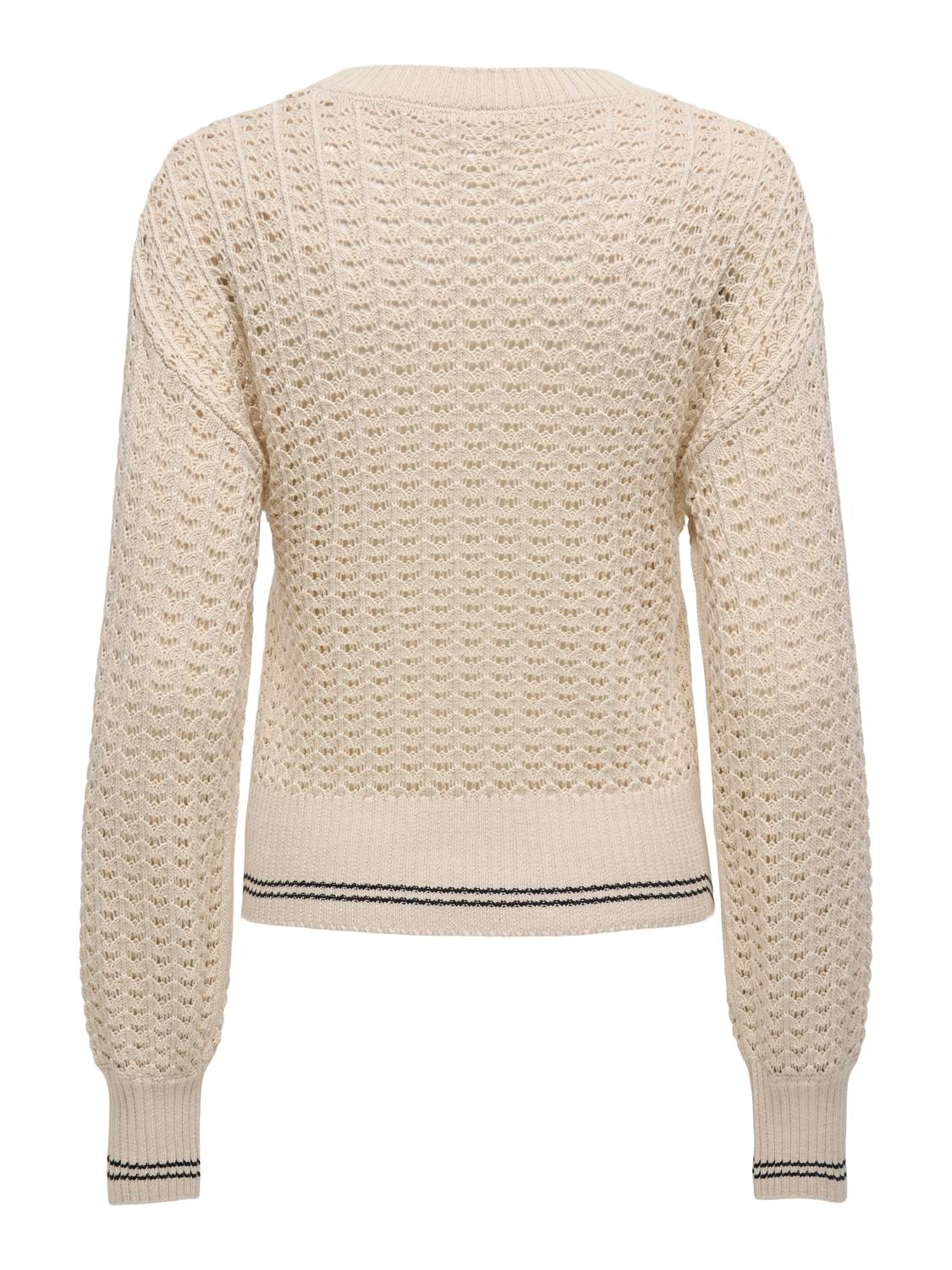 ONLY Strickpullover »ONLASA LS DETAIL O-NECK CC KNT«