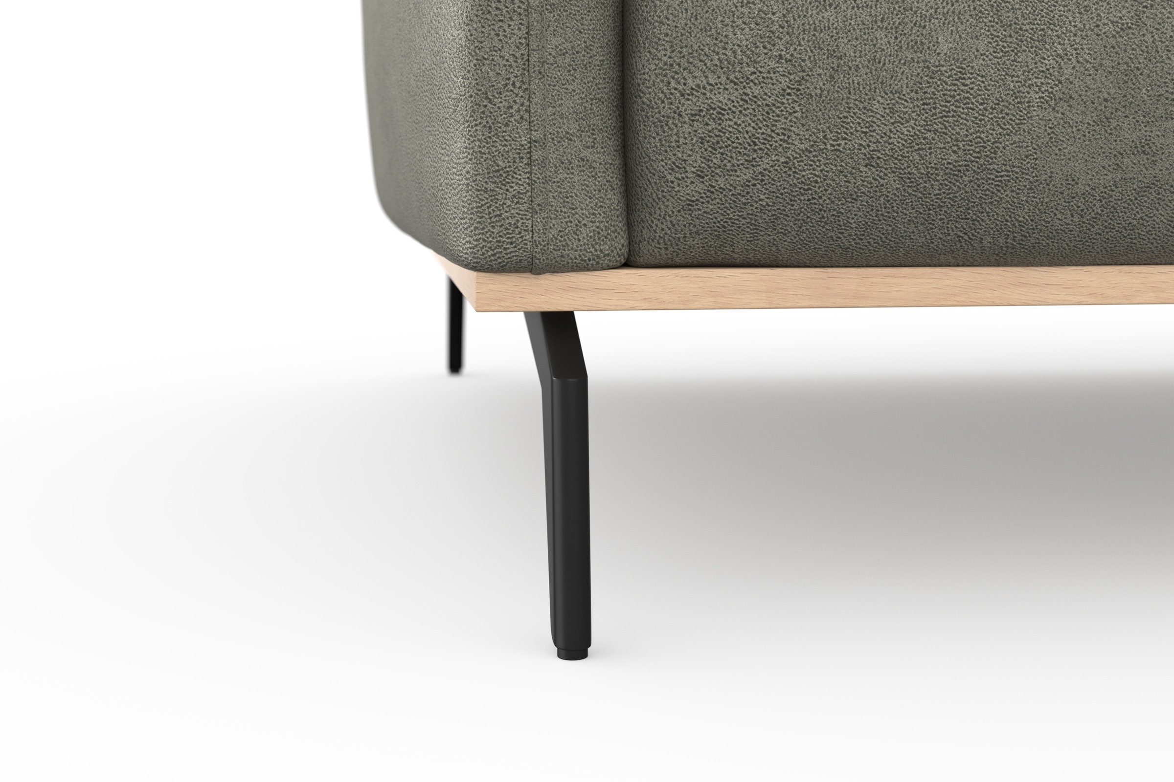 Places of Style Ecksofa »Fjord L-Form«, massiv, wahlweise mit Armlehnfunktion, Kopf- Sitztiefenverstellung