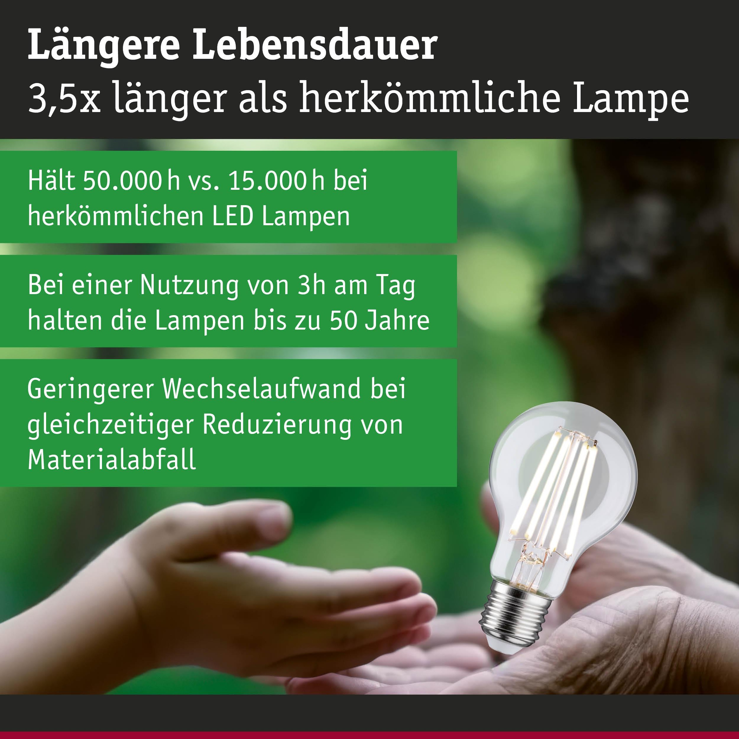 Paulmann LED-Leuchtmittel »Eco-Line AGL 840lm 4,5W 4000K dim klar 230V« E27 1 Stk. Neutralweiß