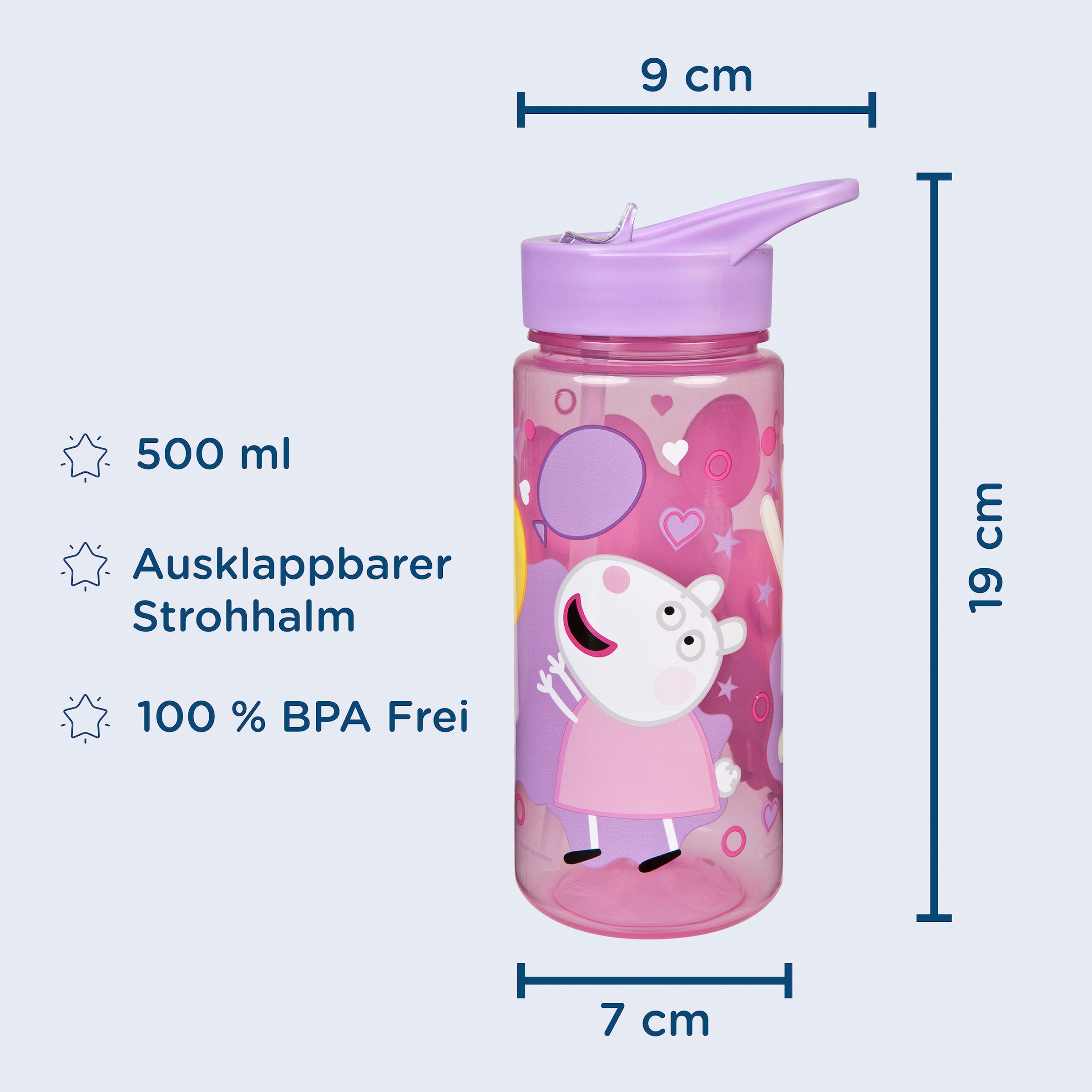 Scooli Lunchbox »Brotzeitdose & Trinkflasche, Peppa Pig«, (Set, 2 tlg.), mit Trinkflasche