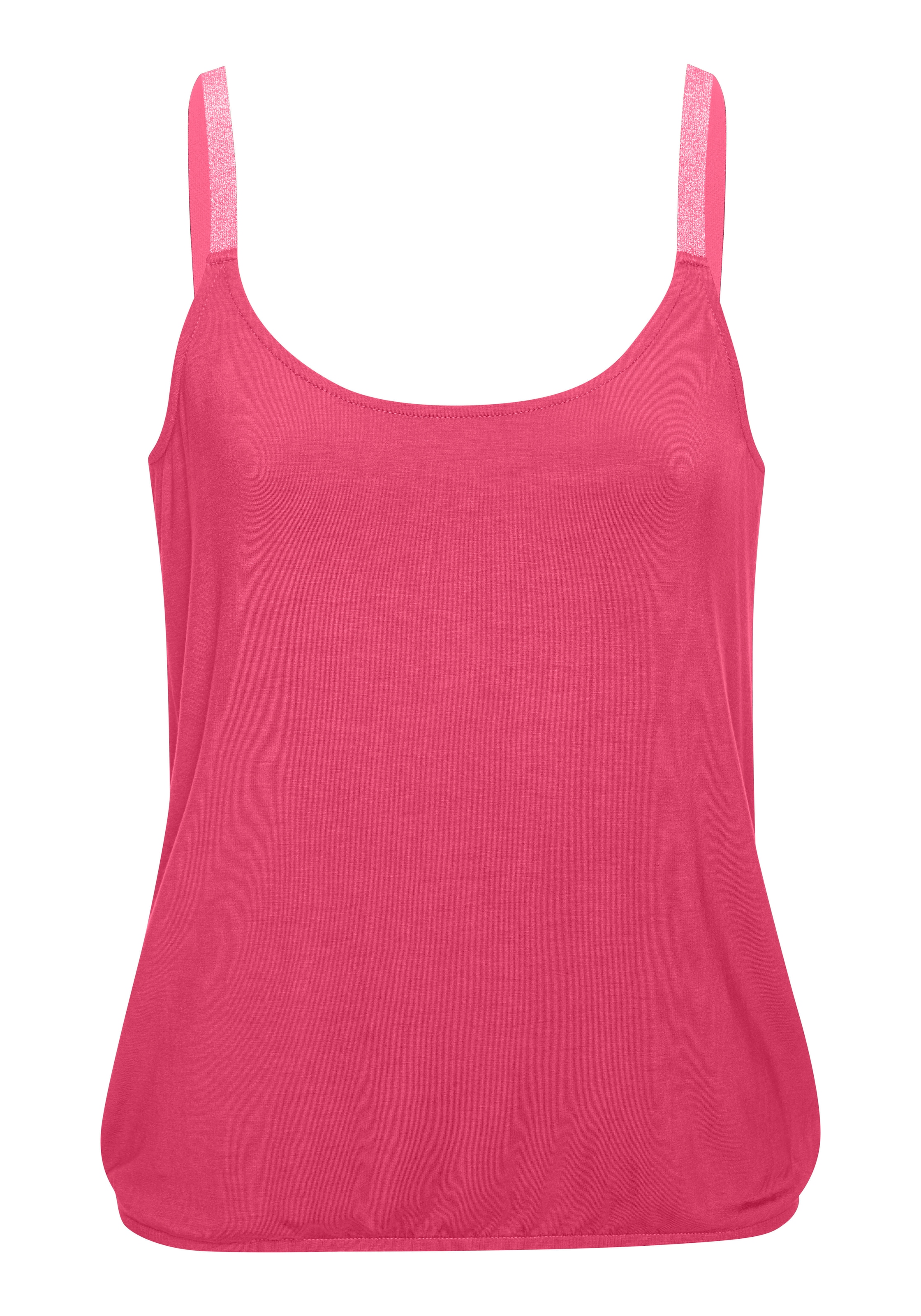 Vivance Trägertop »mit elastischen Glitzerträgern« 2er-Pack,  aus weichem Viskose-Stretch