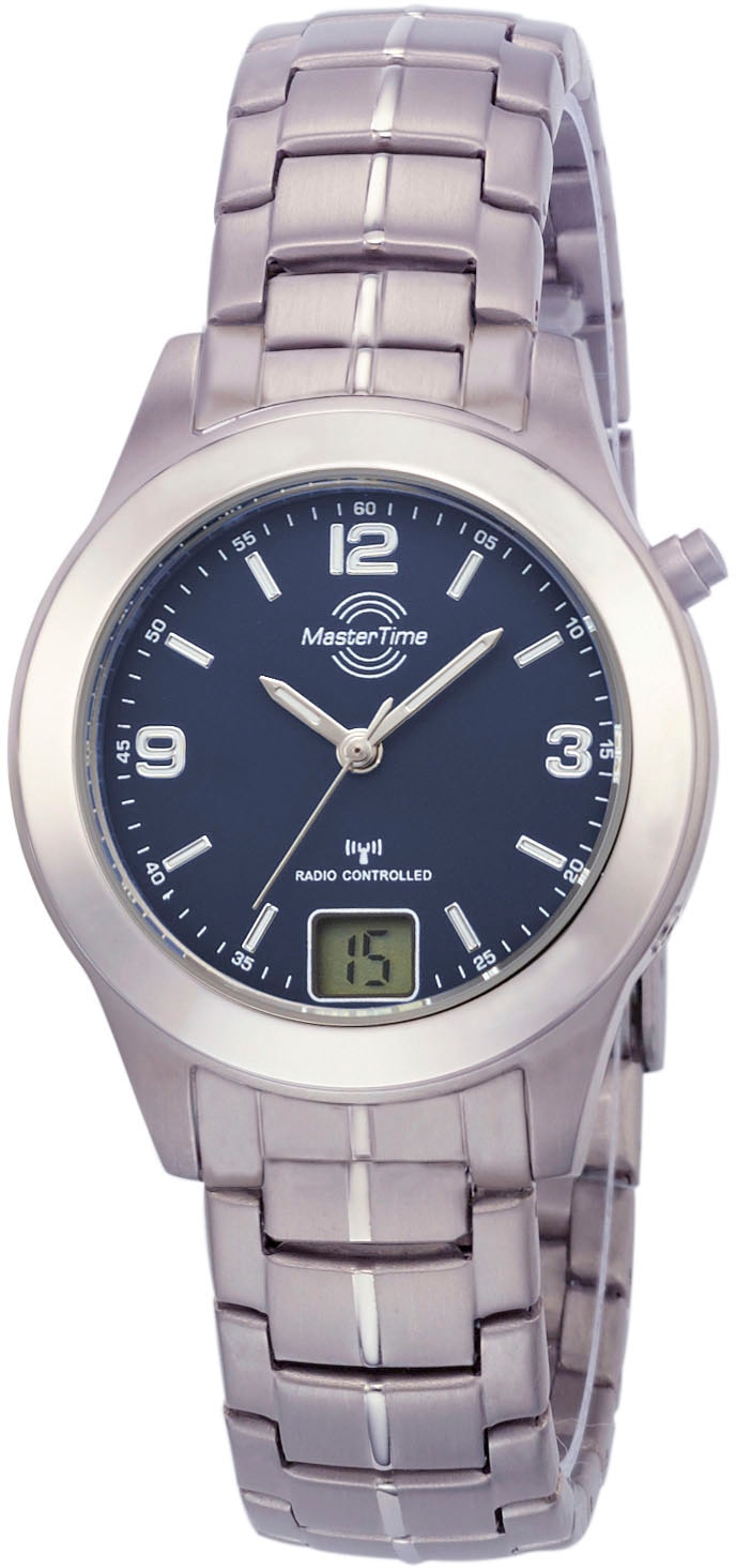 MASTER TIME Funkuhr »Titan, MTLT-10352-31M«, Armbanduhr, Quarzuhr, Damenuhr, Datum, Leuchtzeiger