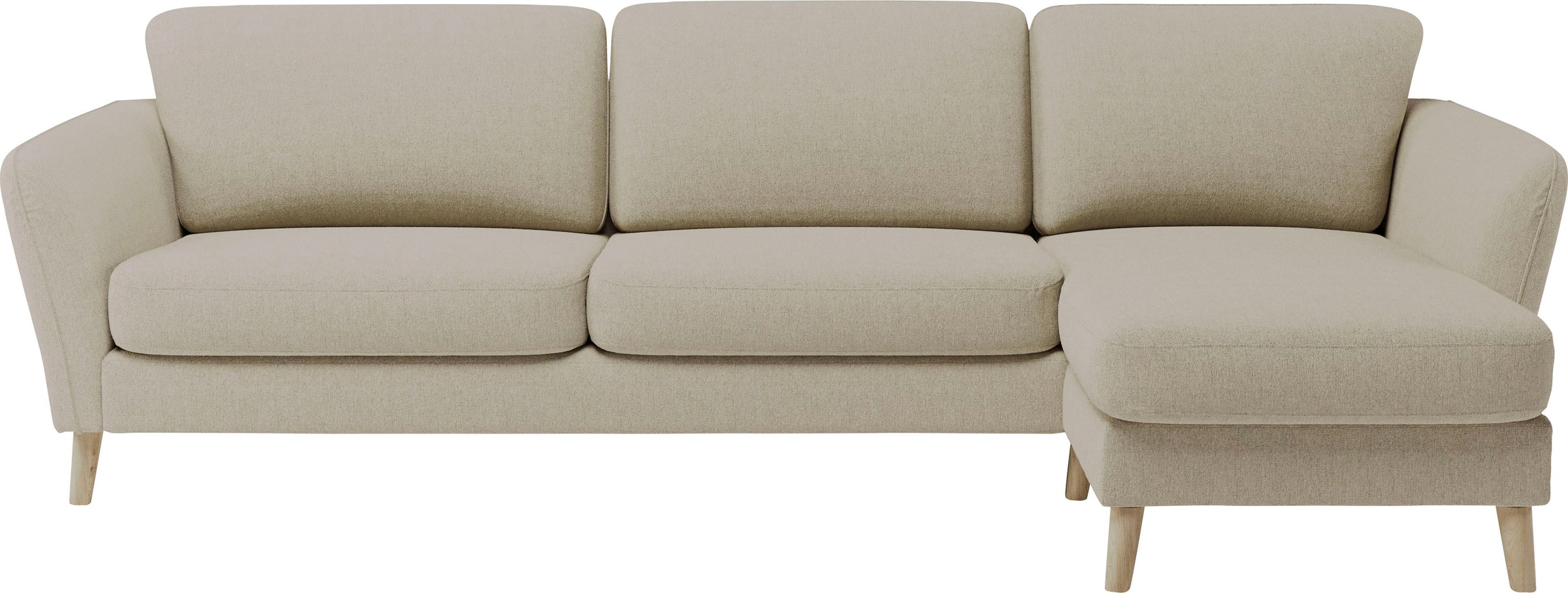 Home affaire Ecksofa »MARSEILLE (279/152cm),L-Form, Rec. rechts/links«, Massivholzbeine aus Eiche, in verschieden Bezügen und Farbvarianten