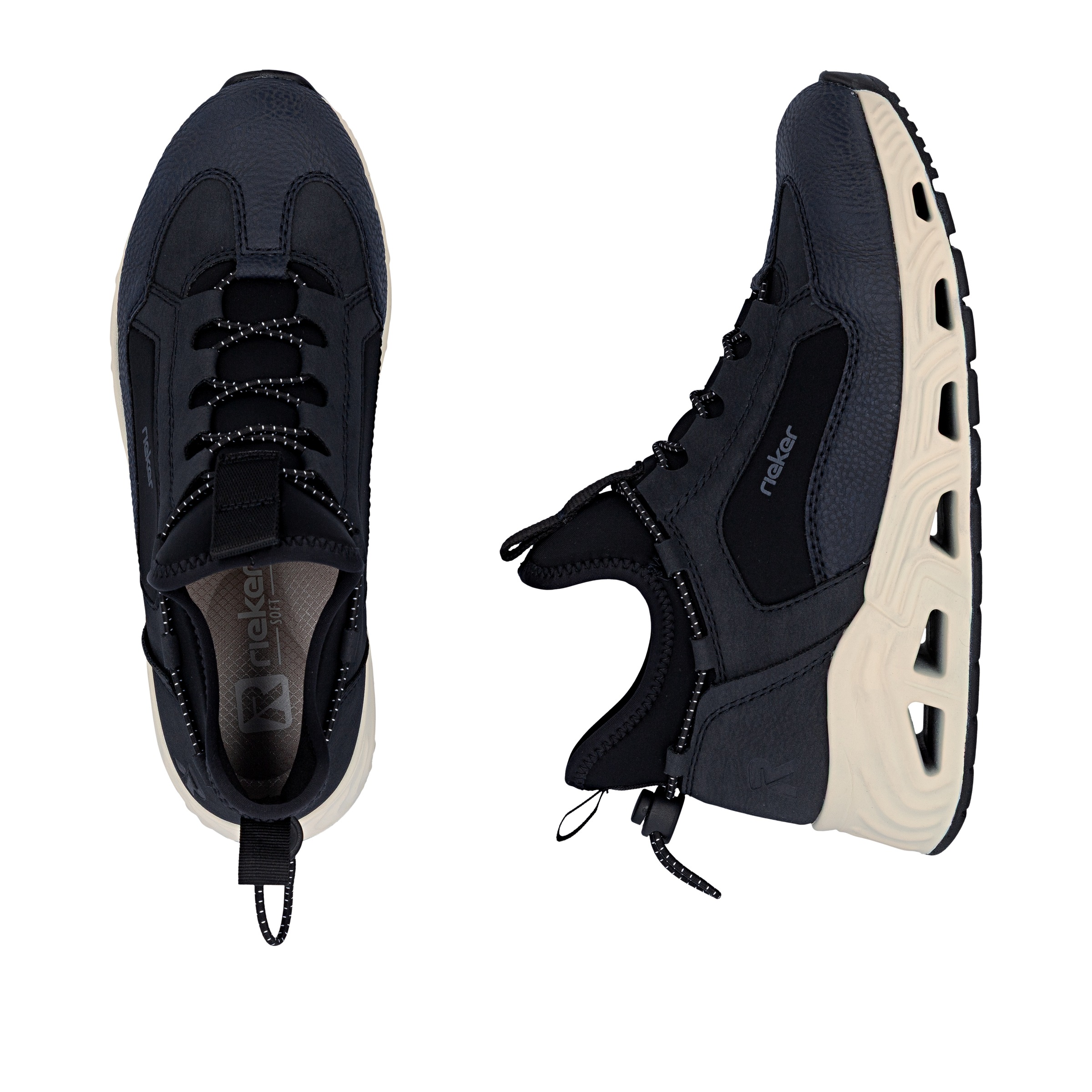 Rieker Slip-On Sneaker  Freizeitschuh, Schnürschuh, Slip-On mit Gummizug