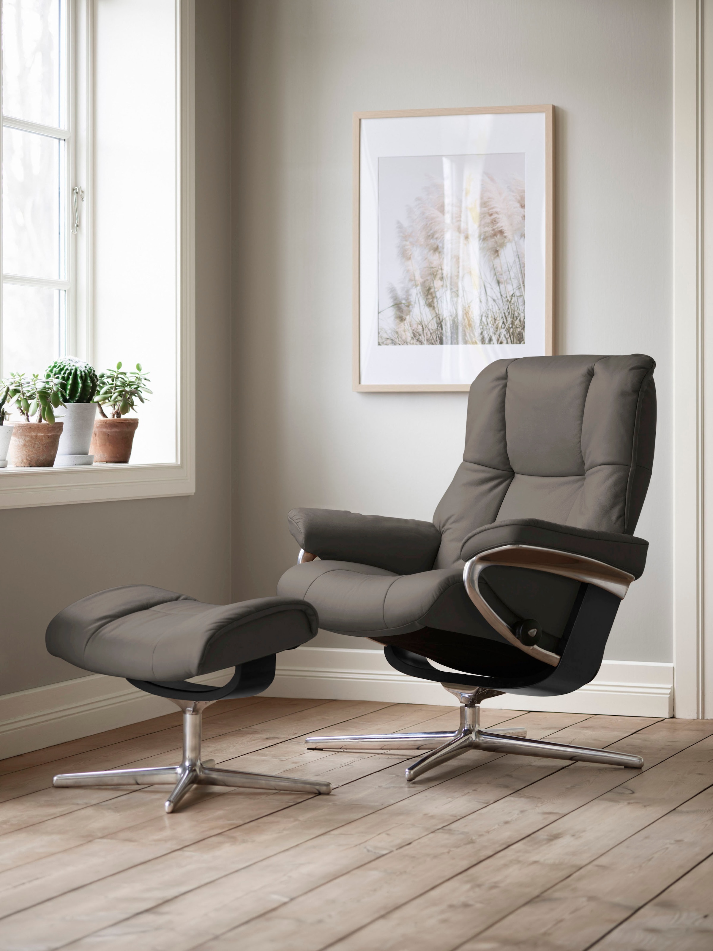 Stressless® Fußhocker »Mayfair«, mit Cross Base, Größe S, M & L, Holzakzent Schwarz