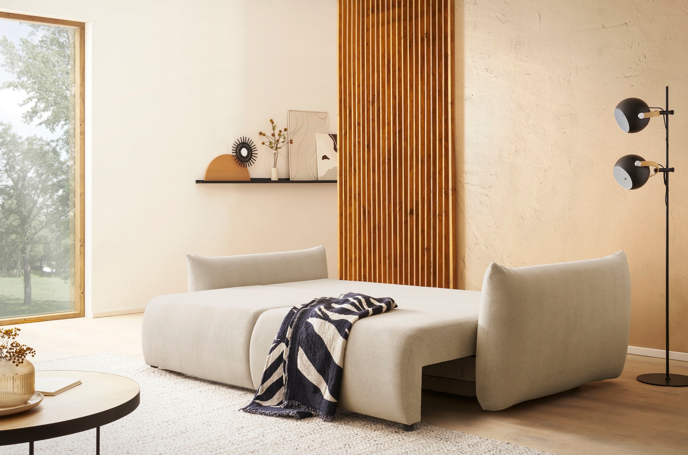 INOSIGN 3-Sitzer »MAVAS Schlafsofa mit Bettkasten« ca.240/108cm (Liegefläche 212/145 cm), Cord, Chenille, Struktur