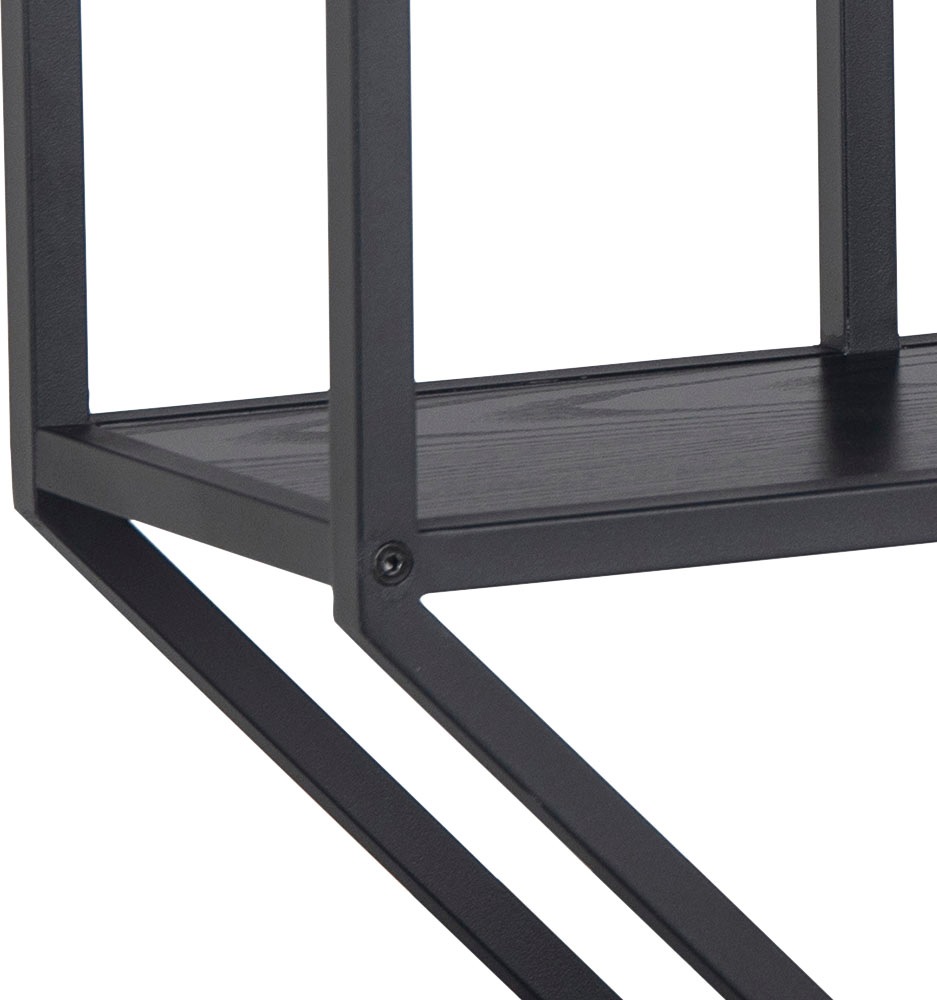 ACTONA GROUP Wandregal, Metallgestell, 2 Einlegeböden, Achteckform und asymmetrischen Details
