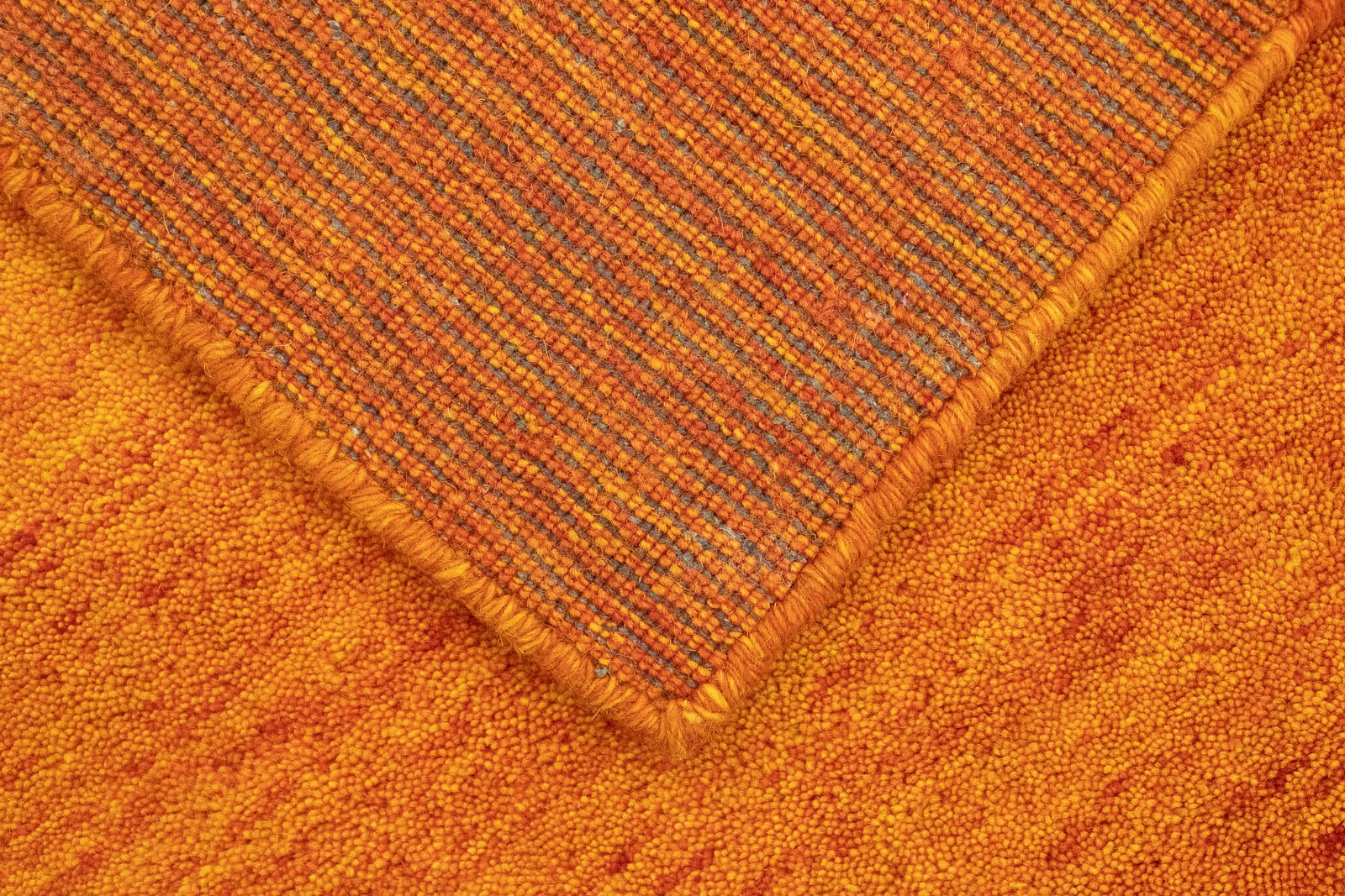 morgenland Wollteppich »Uni - Gabbeh Teppich - Softy«, rechteckig, 1,6 mm Höhe, Gabbeh Optik, Uni Farben, reine Wolle, sehr weicher Flor, Wohnzimmer