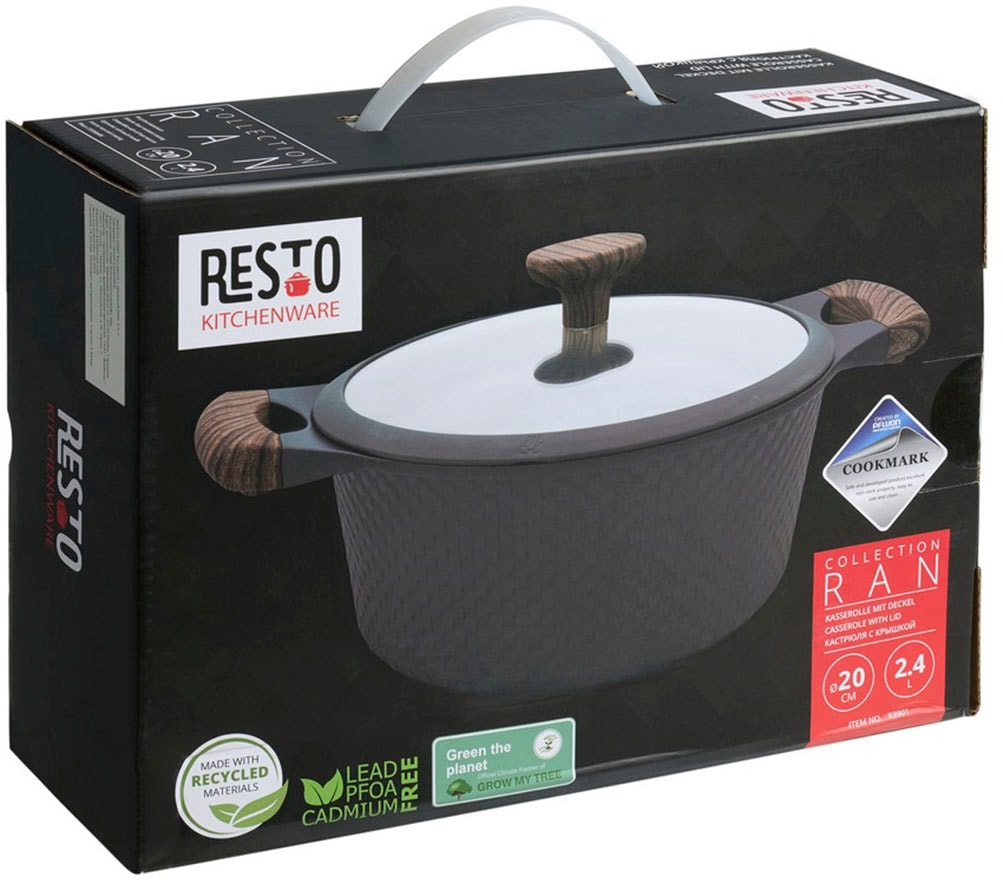 RESTO Kitchenware Bratentopf »Ran, Kochtopf antihaftbeschichtet und spülmaschinenfest« 2 Stk. tlg. Aluminiumguss