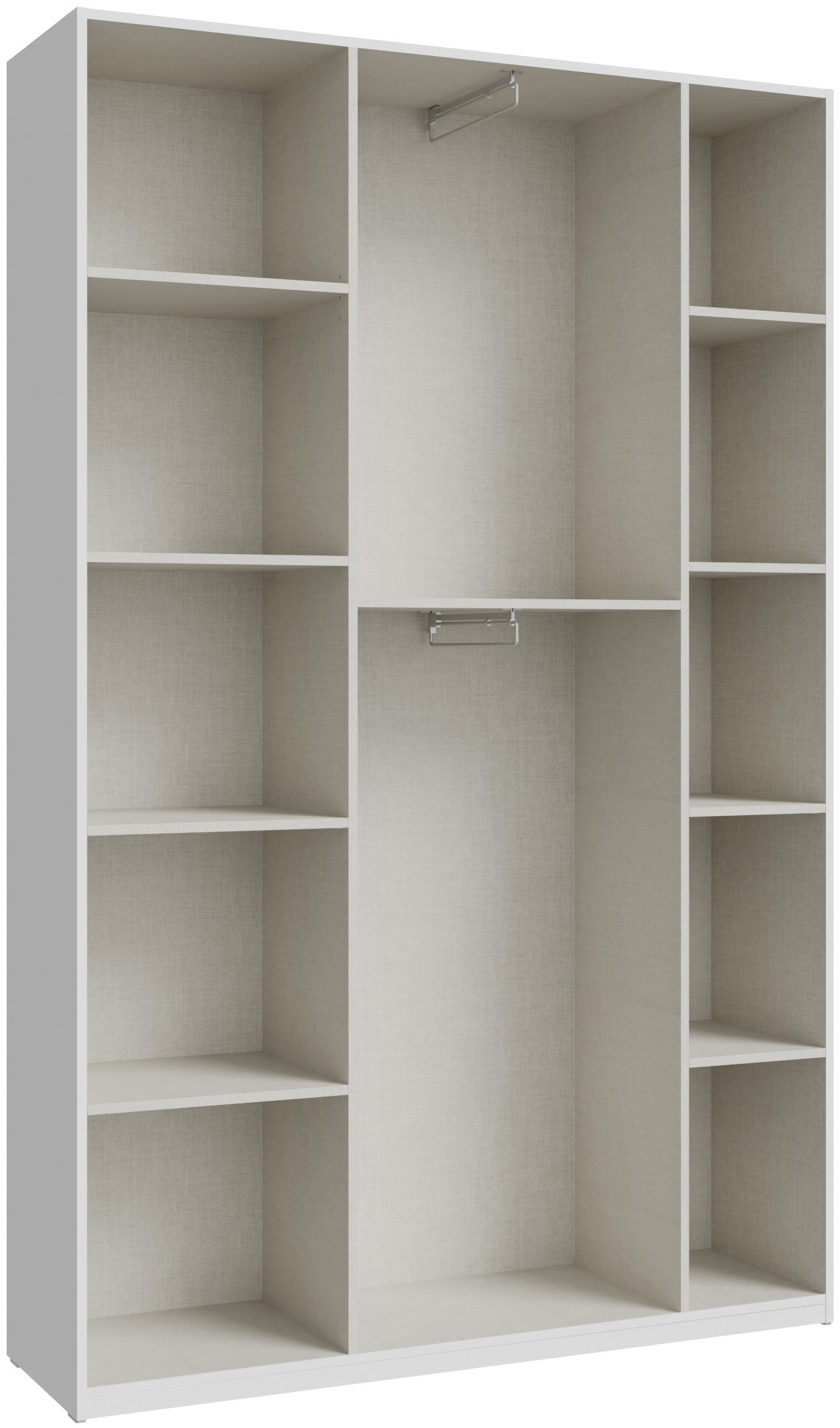 FORTE Kleiderschrank B/H/T 133,2/210,5/42 cm, stehende Montage