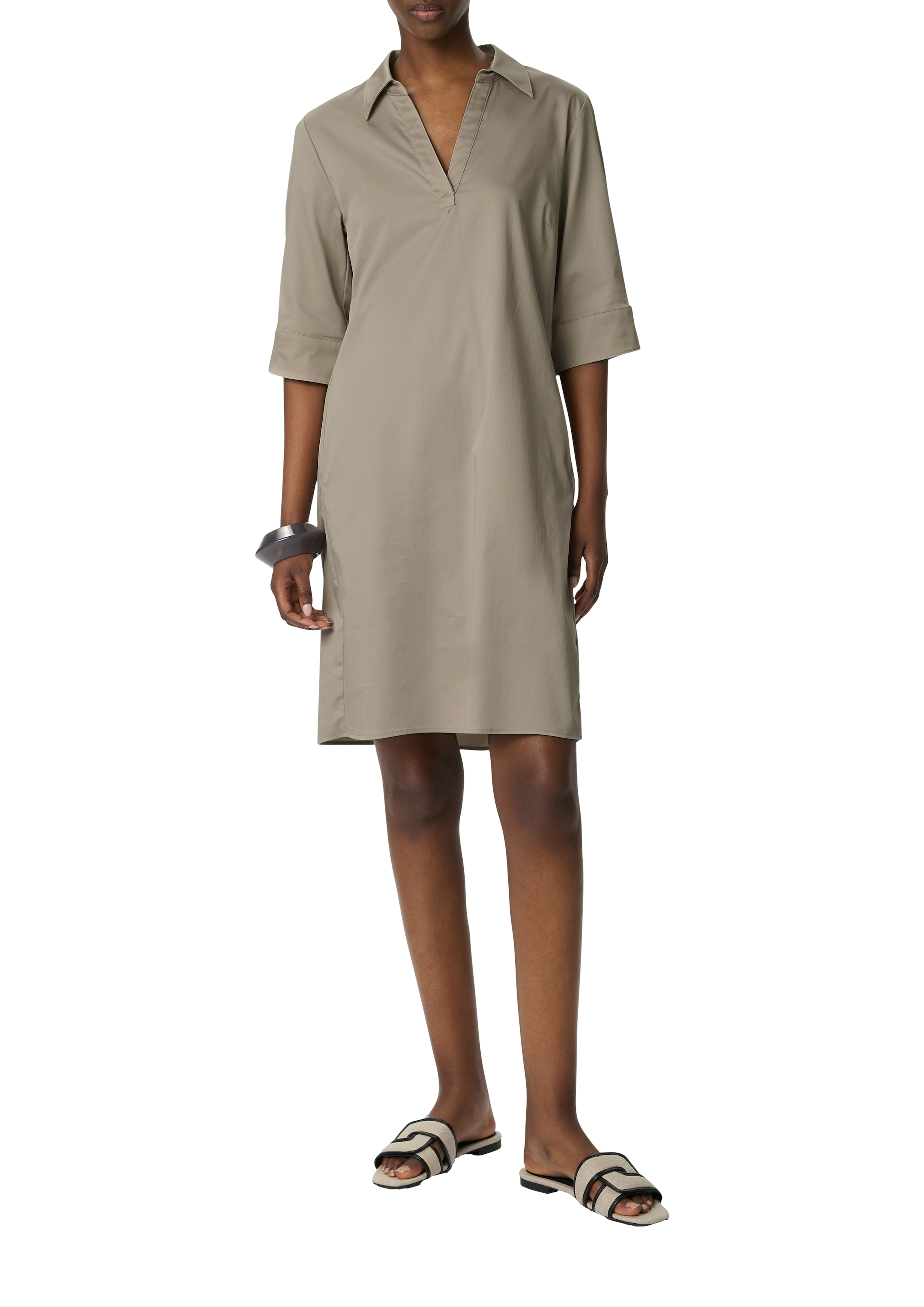 Comma Hemdblusenkleid, mit V-Ausschnitt