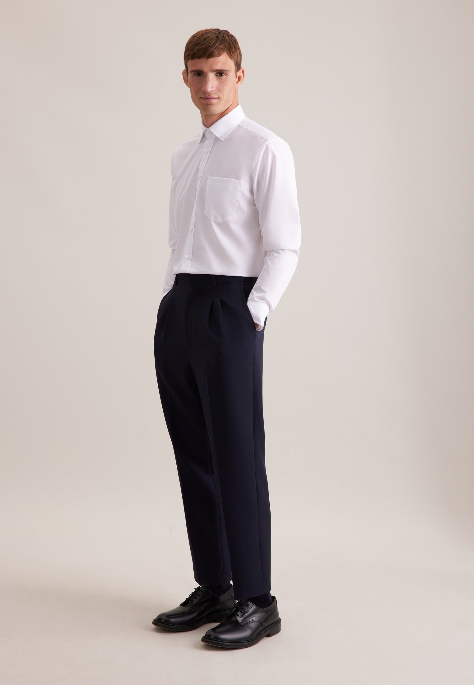 seidensticker Businesshemd »Schwarze Rose«, Regular 1/1 Button-Down-Kragen Uni