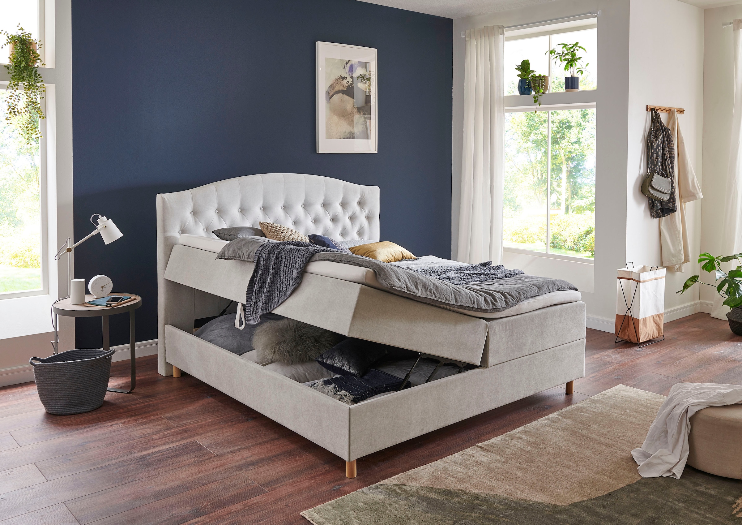 Home affaire Boxbett "Piemont" mit Bettkasten und Topper