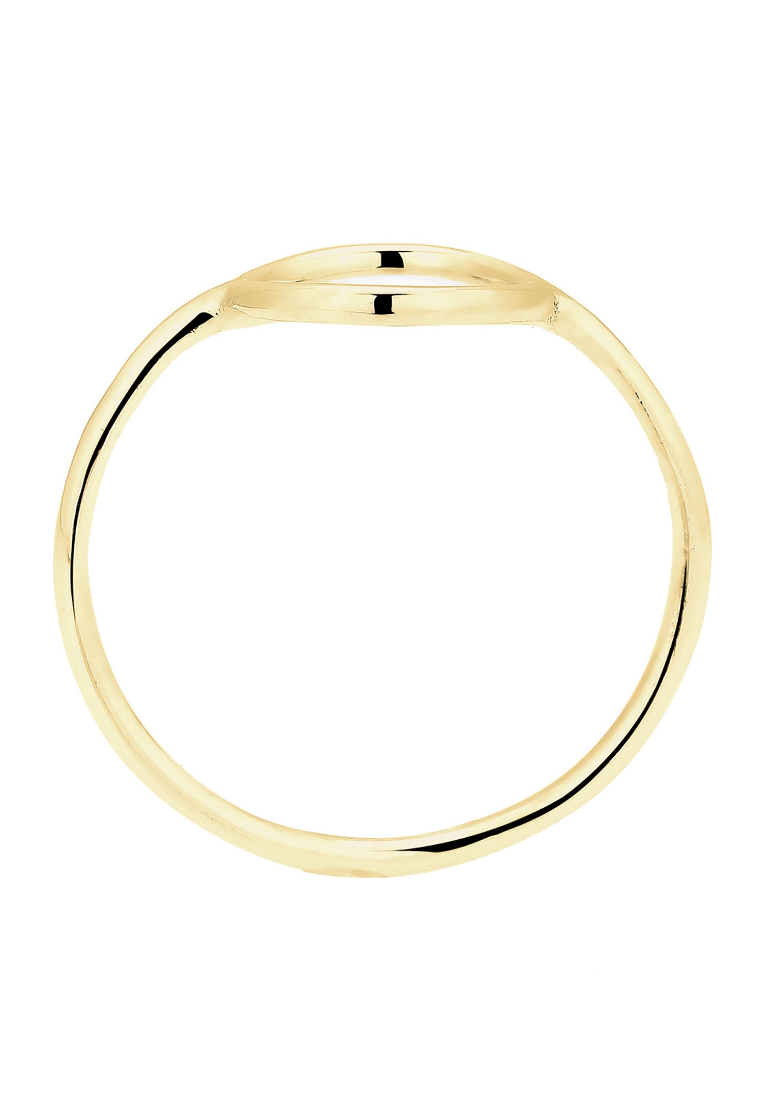 Elli Premium Silberring »Ring Geo Trend Look Kreis Statement 375 Gelbgold«