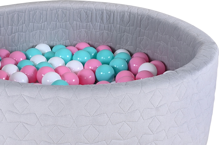 Knorrtoys® Bällebad »Soft, Geo Grey«, mit 300 Bällen rose/creme/lightblue; Made in Germany
